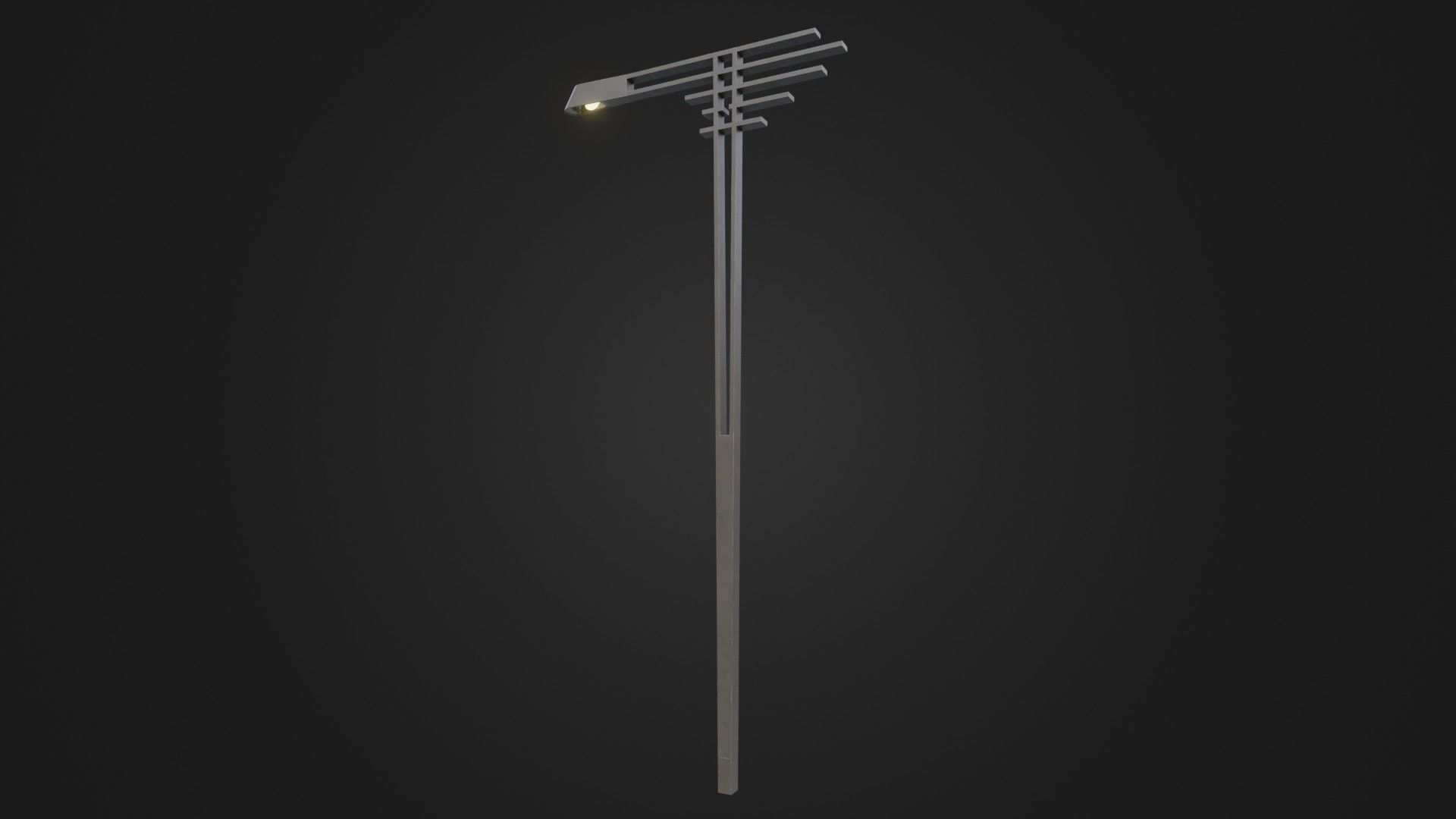 Street Light 21 Low-poly 3D model_17
