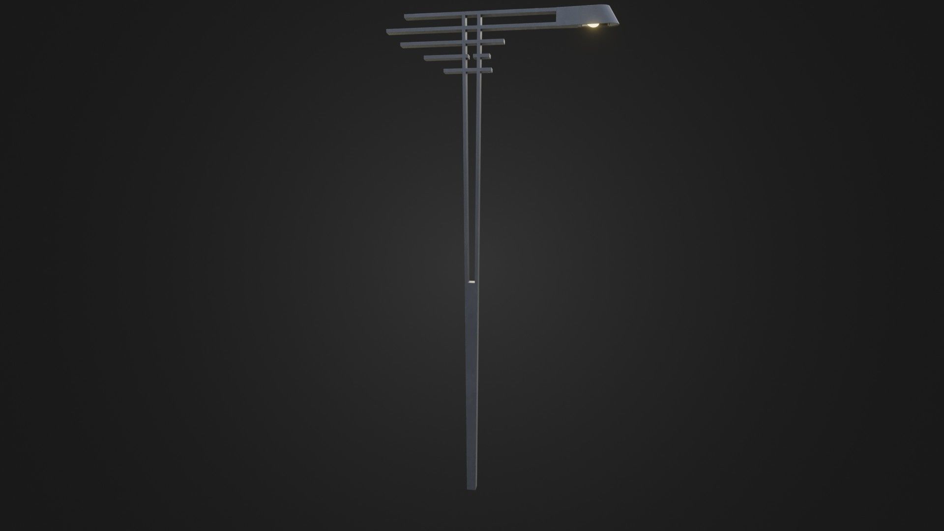 Street Light 21 Low-poly 3D model_39