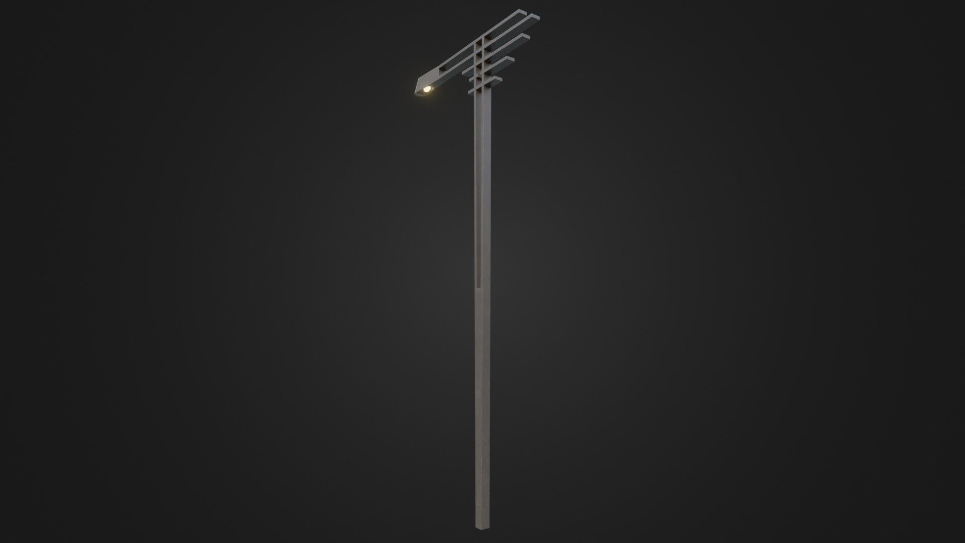 Street Light 21 Low-poly 3D model_14