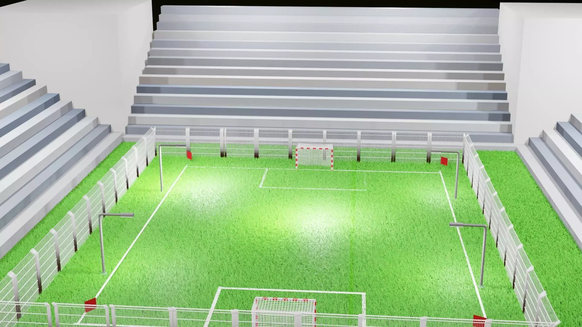 Five-a-side football field 3D model_0