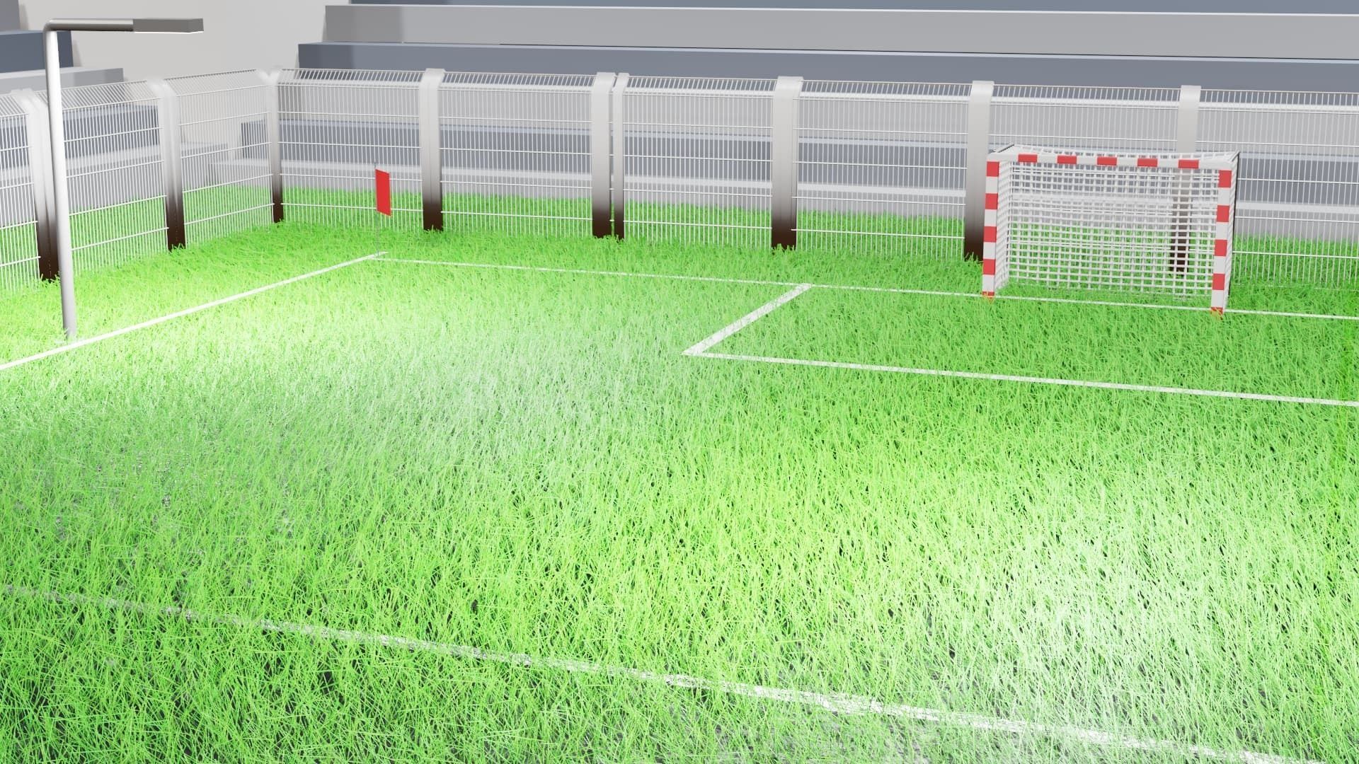 Five-a-side football field 3D model_2