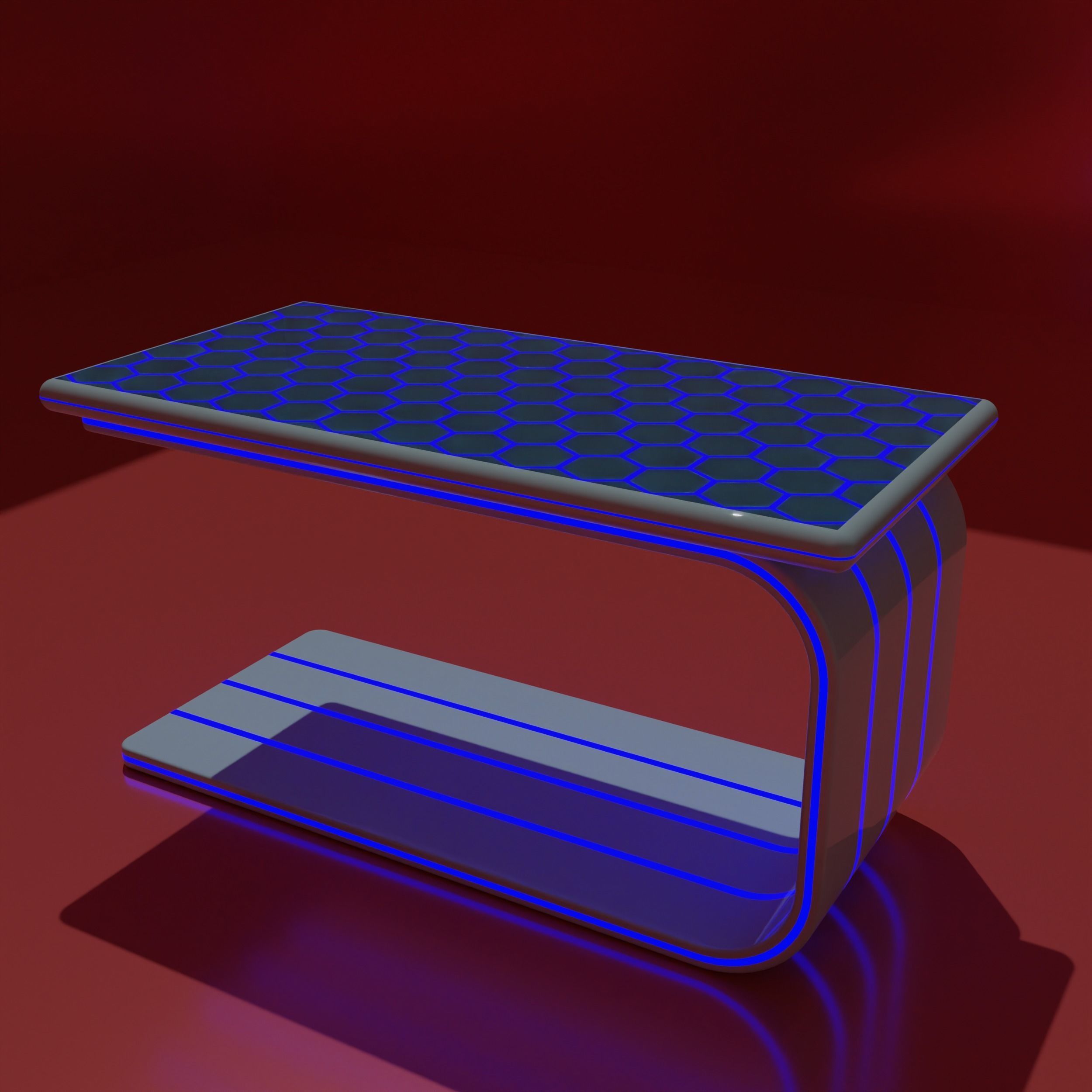 Smart Table 01 Low-poly 3D model_13