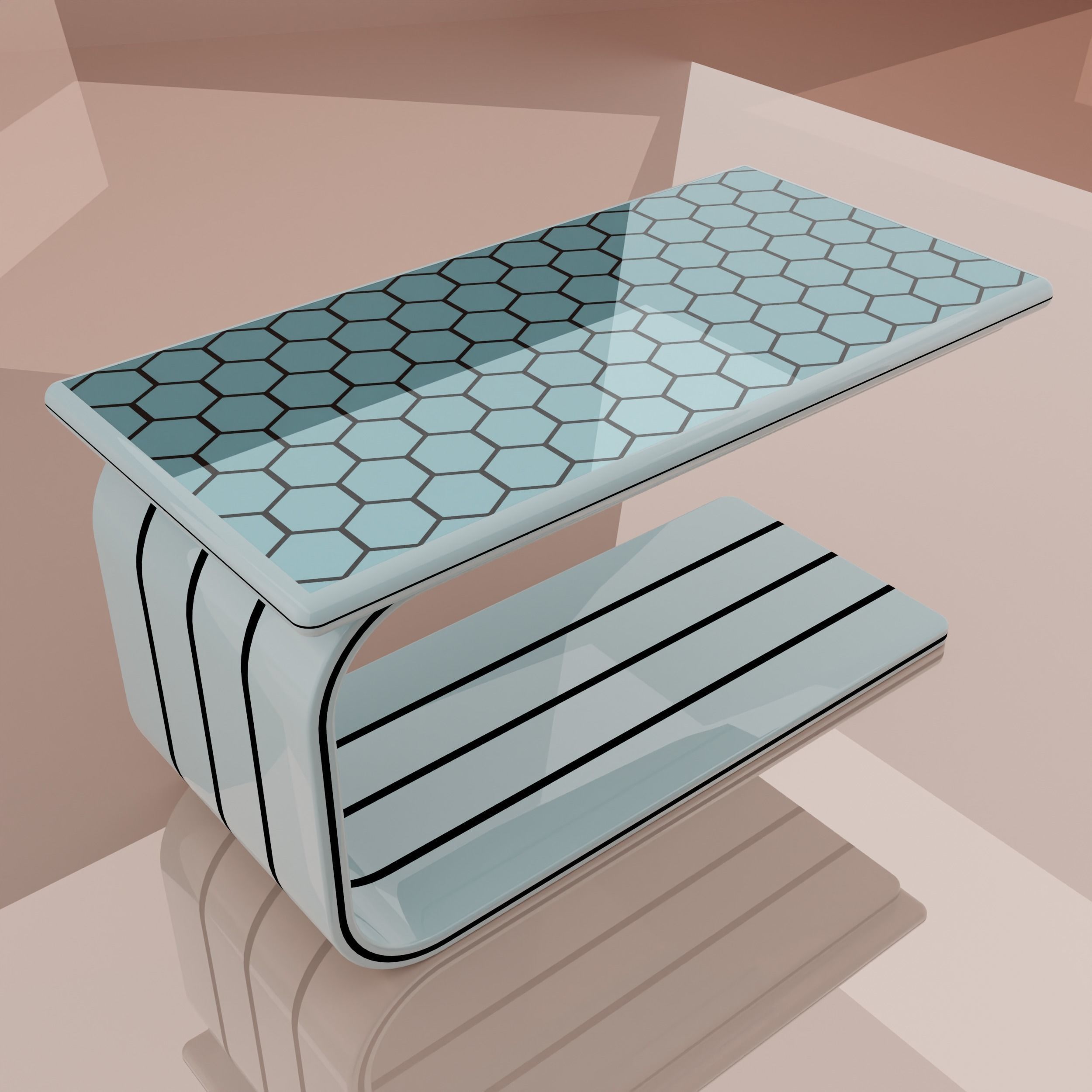 Smart Table 01 Low-poly 3D model_11