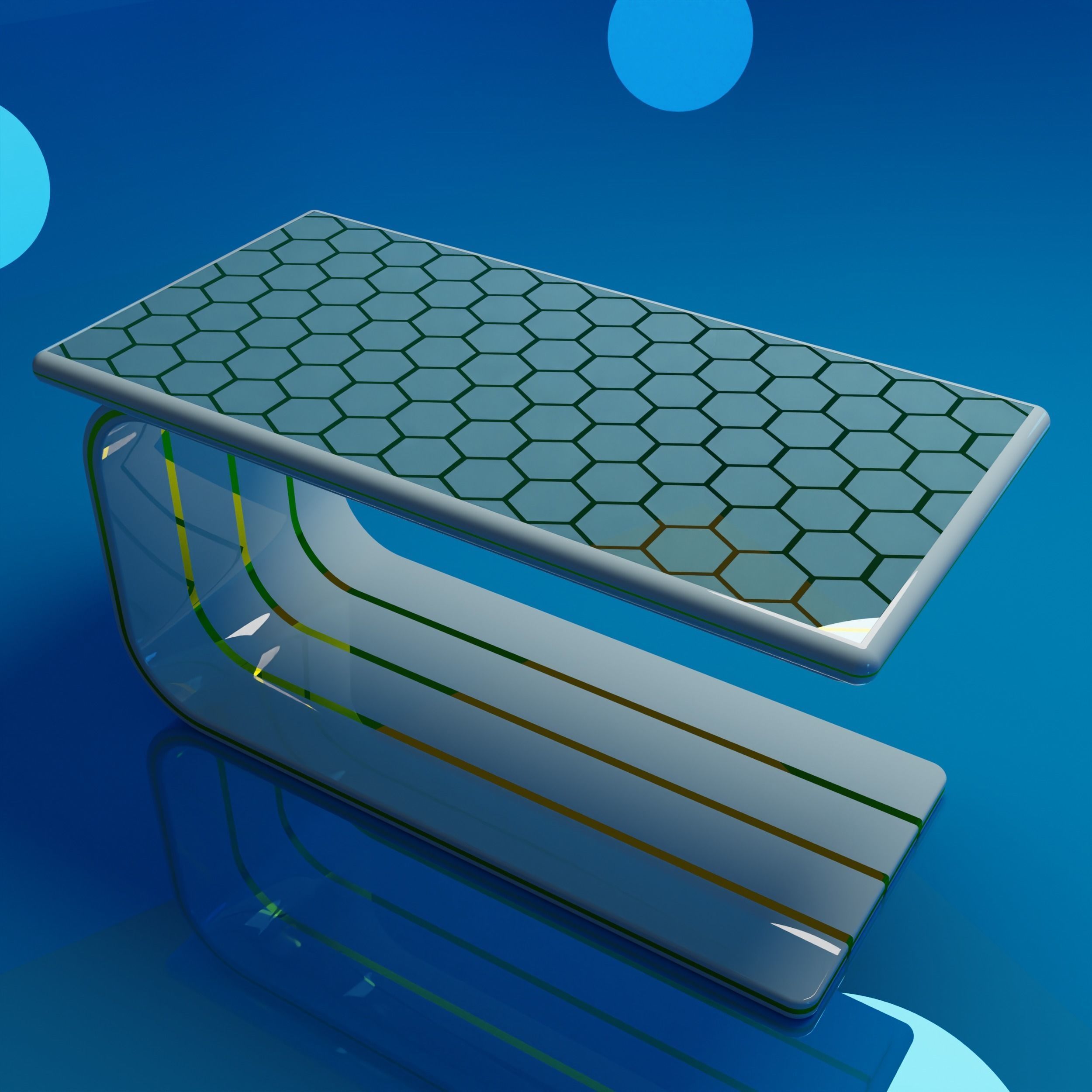 Smart Table 01 Low-poly 3D model_14