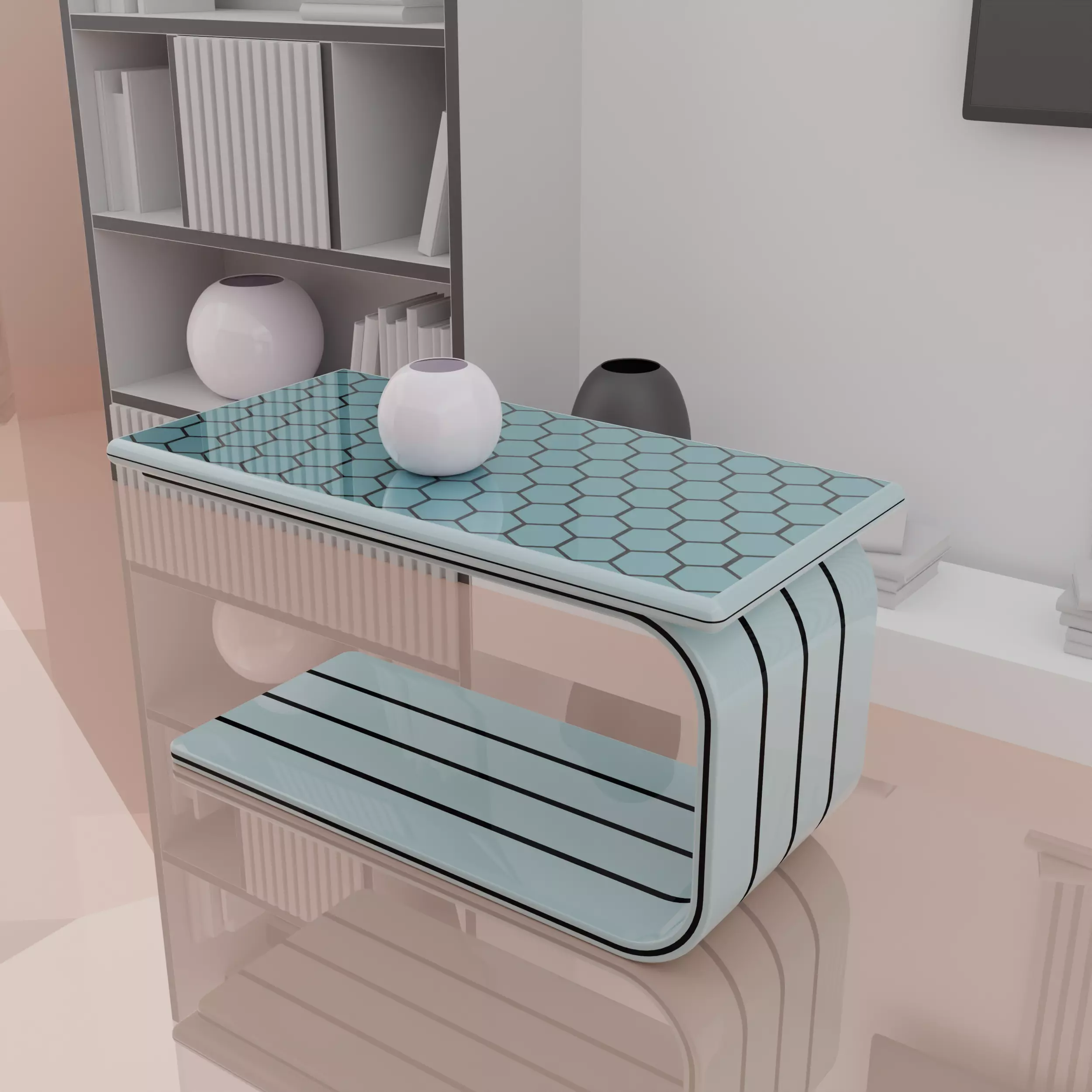 Smart Table 01 Low-poly 3D model_0