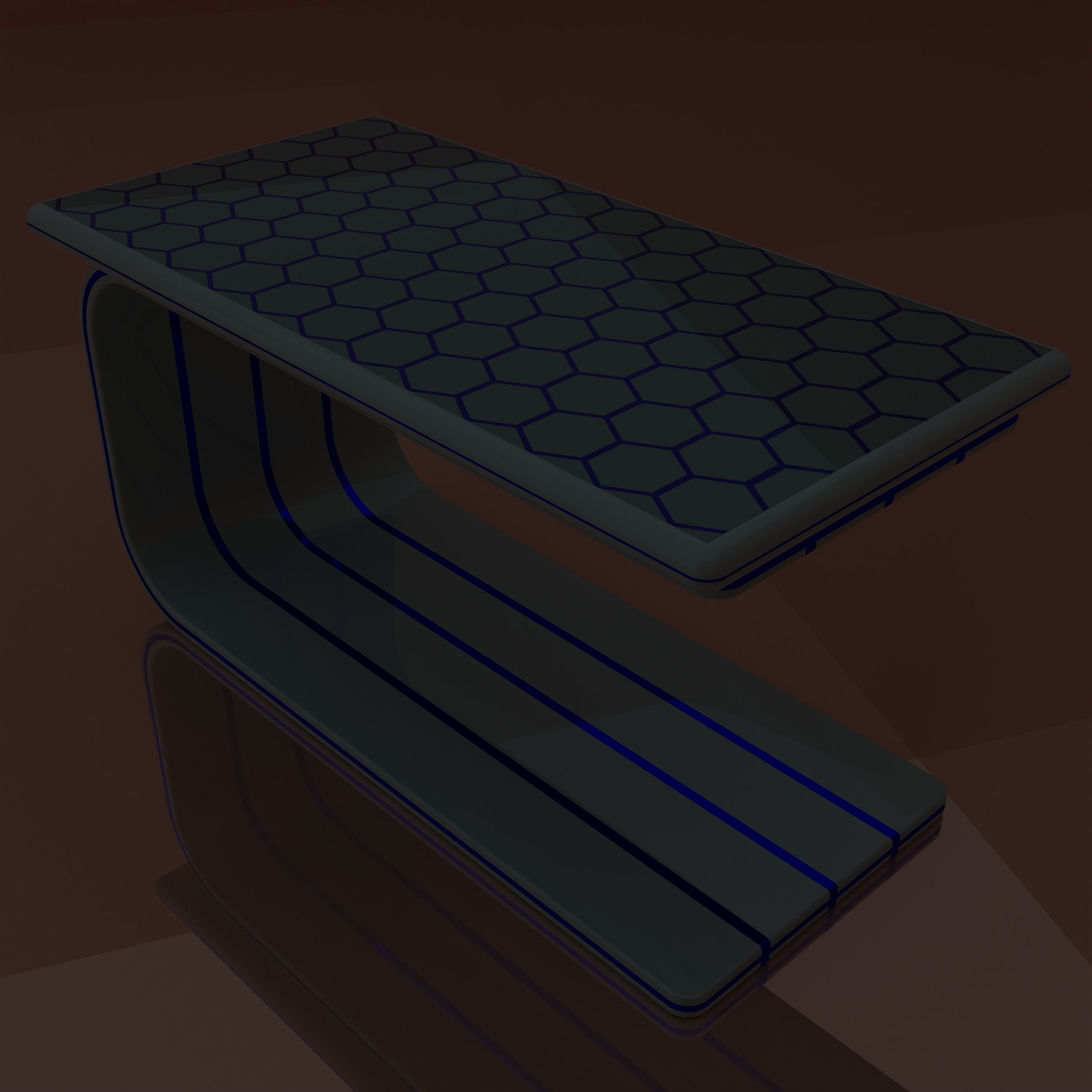 Smart Table 01 Low-poly 3D model_15