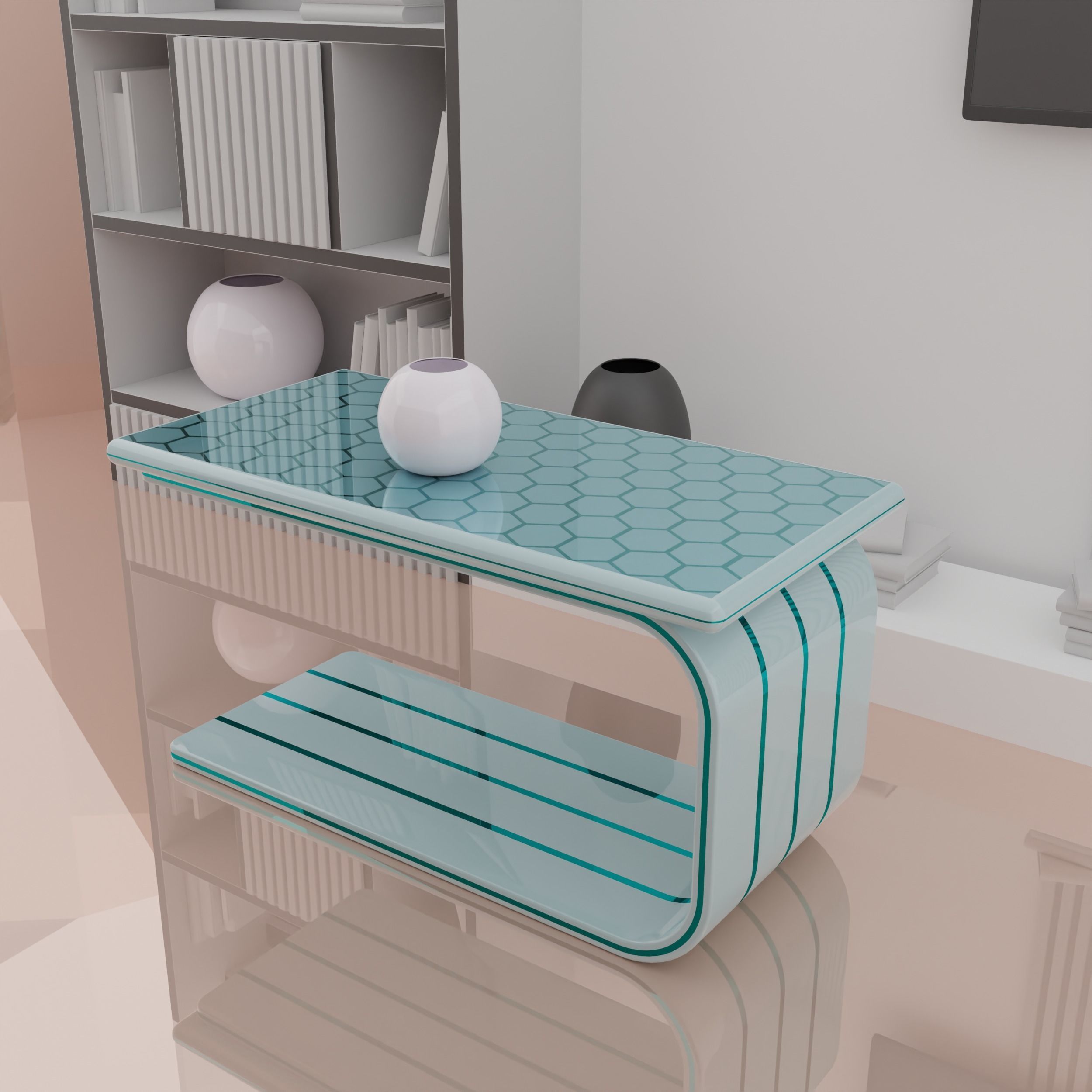 Smart Table 01 Low-poly 3D model_3