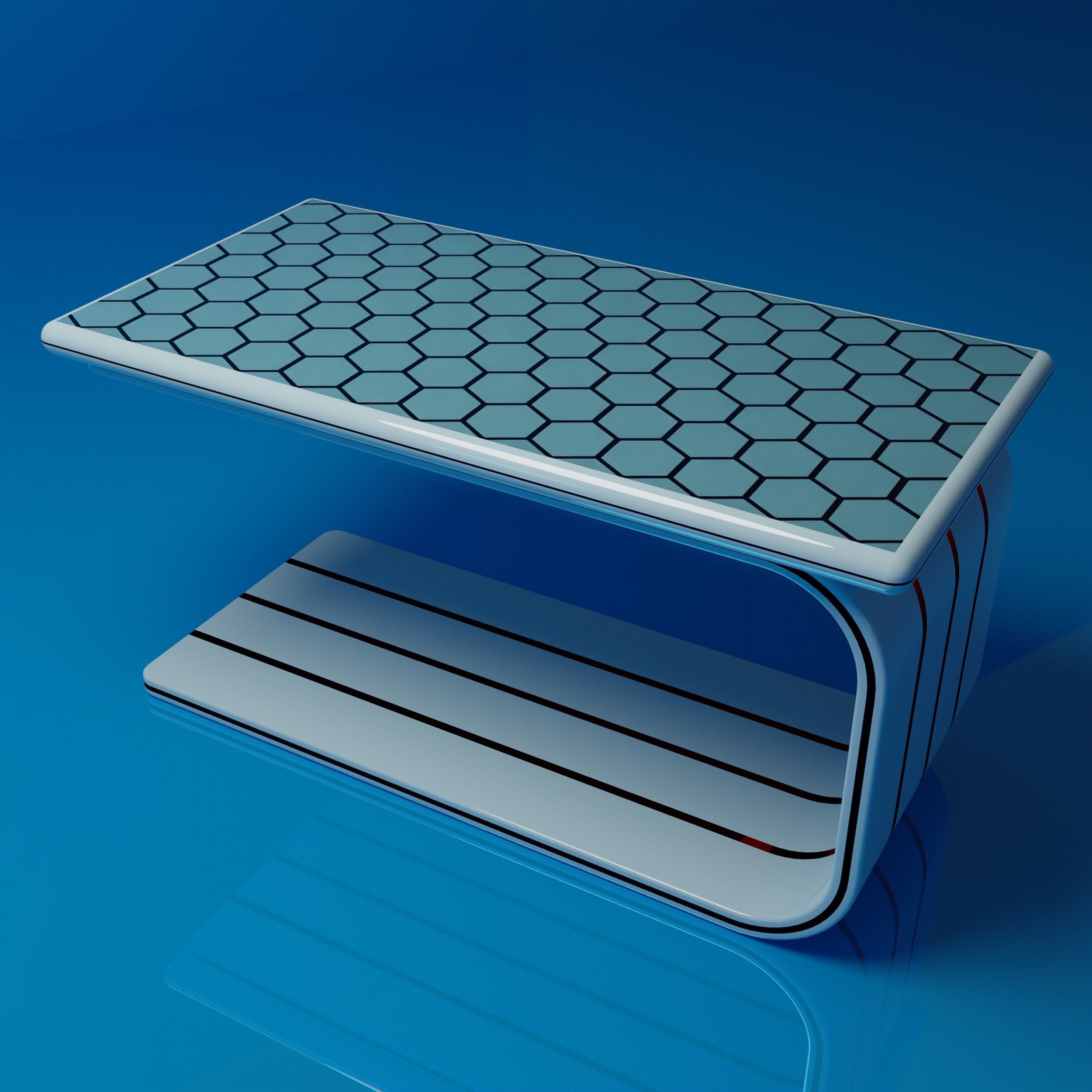 Smart Table 01 Low-poly 3D model_8