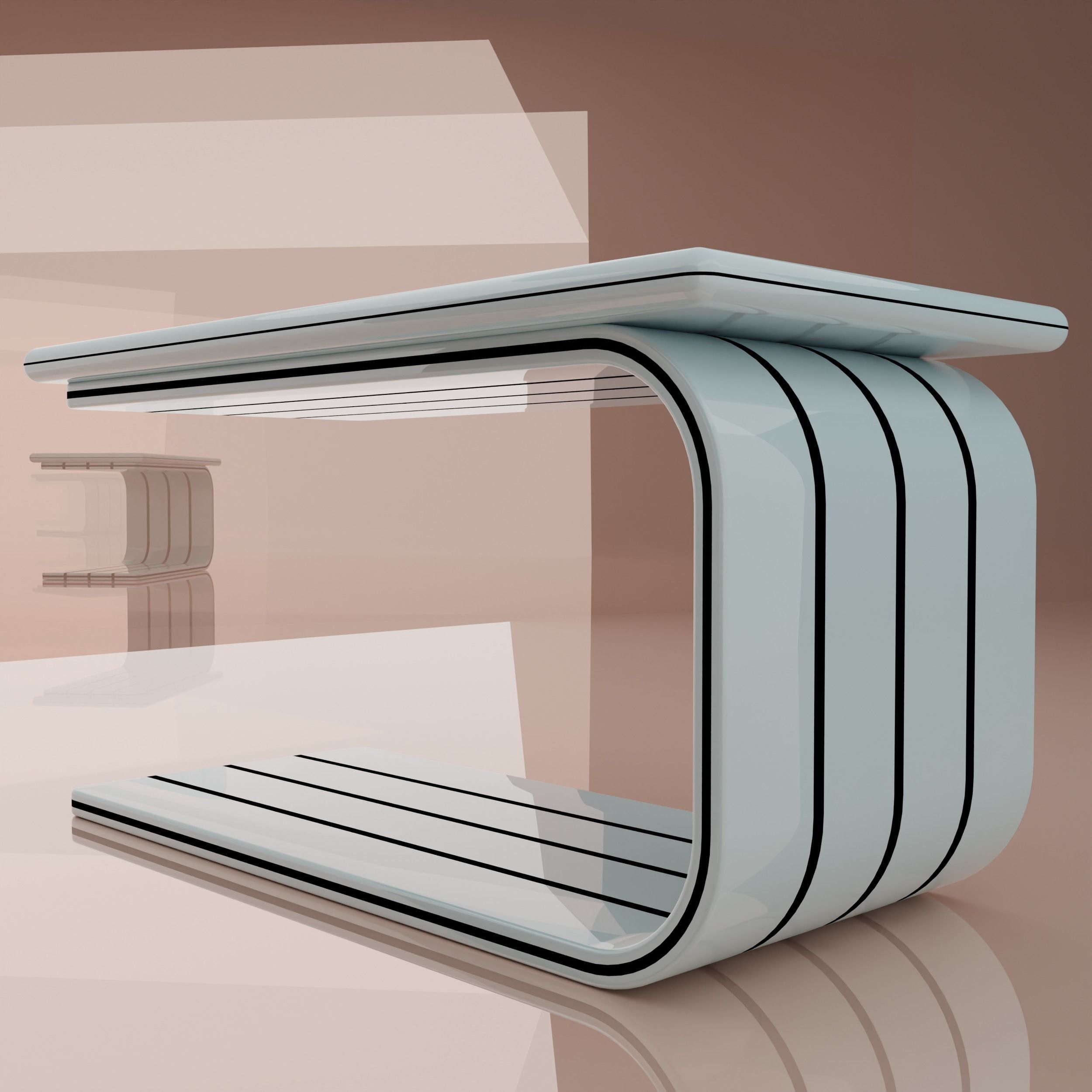 Smart Table 01 Low-poly 3D model_10