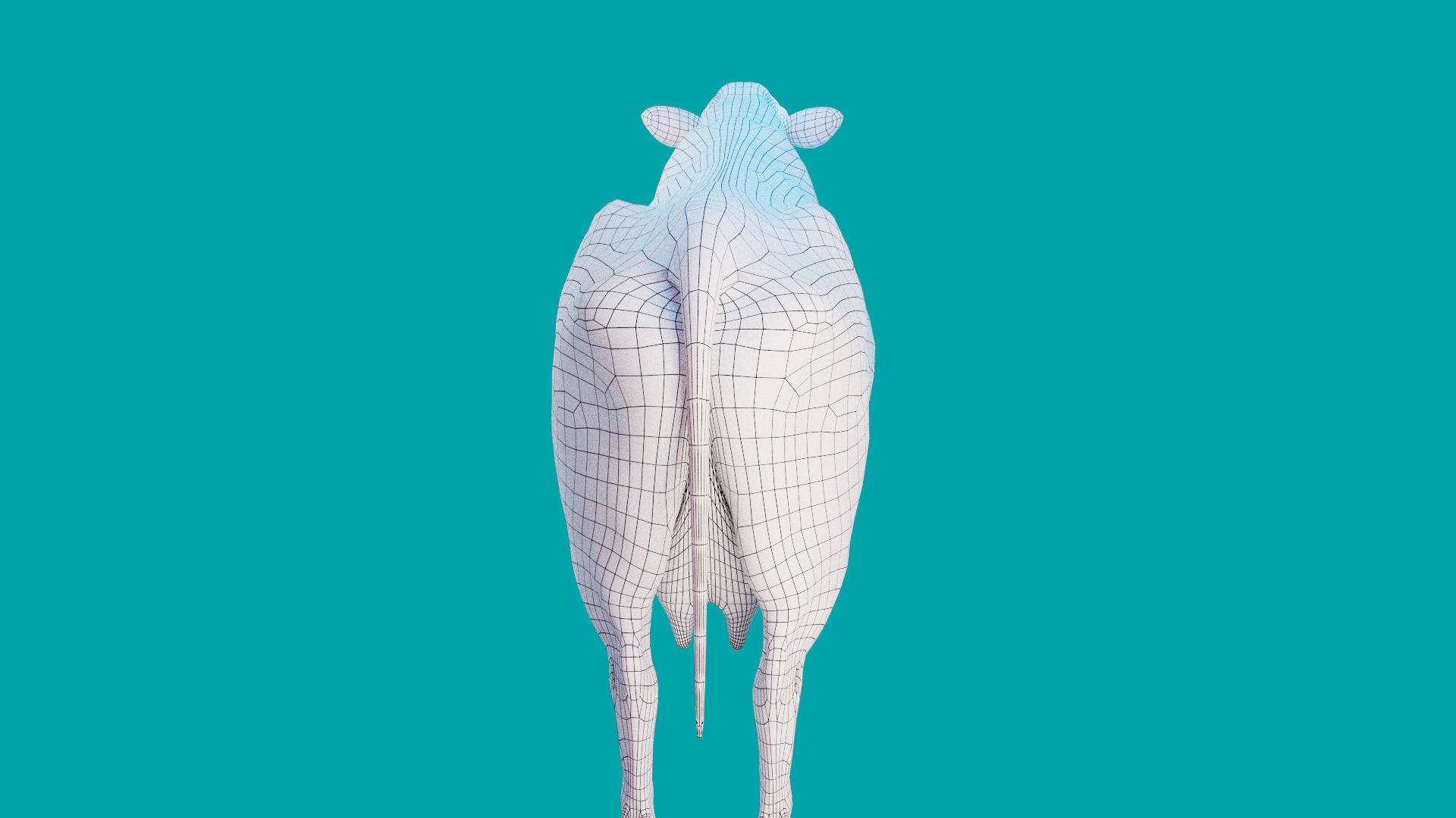 Cow Rigged Fur 3D model 3D model_40