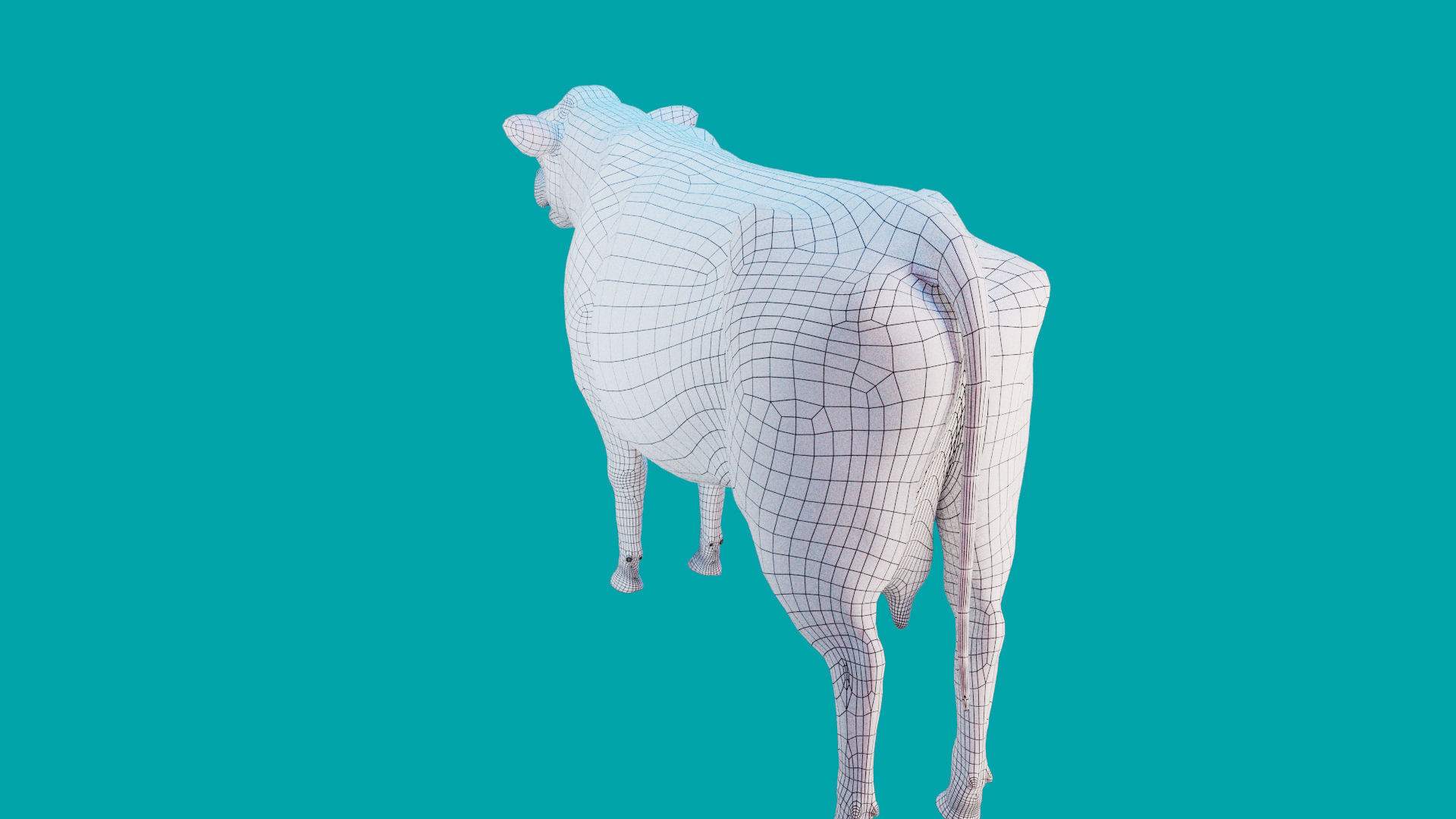 Cow Rigged Fur 3D model 3D model_39
