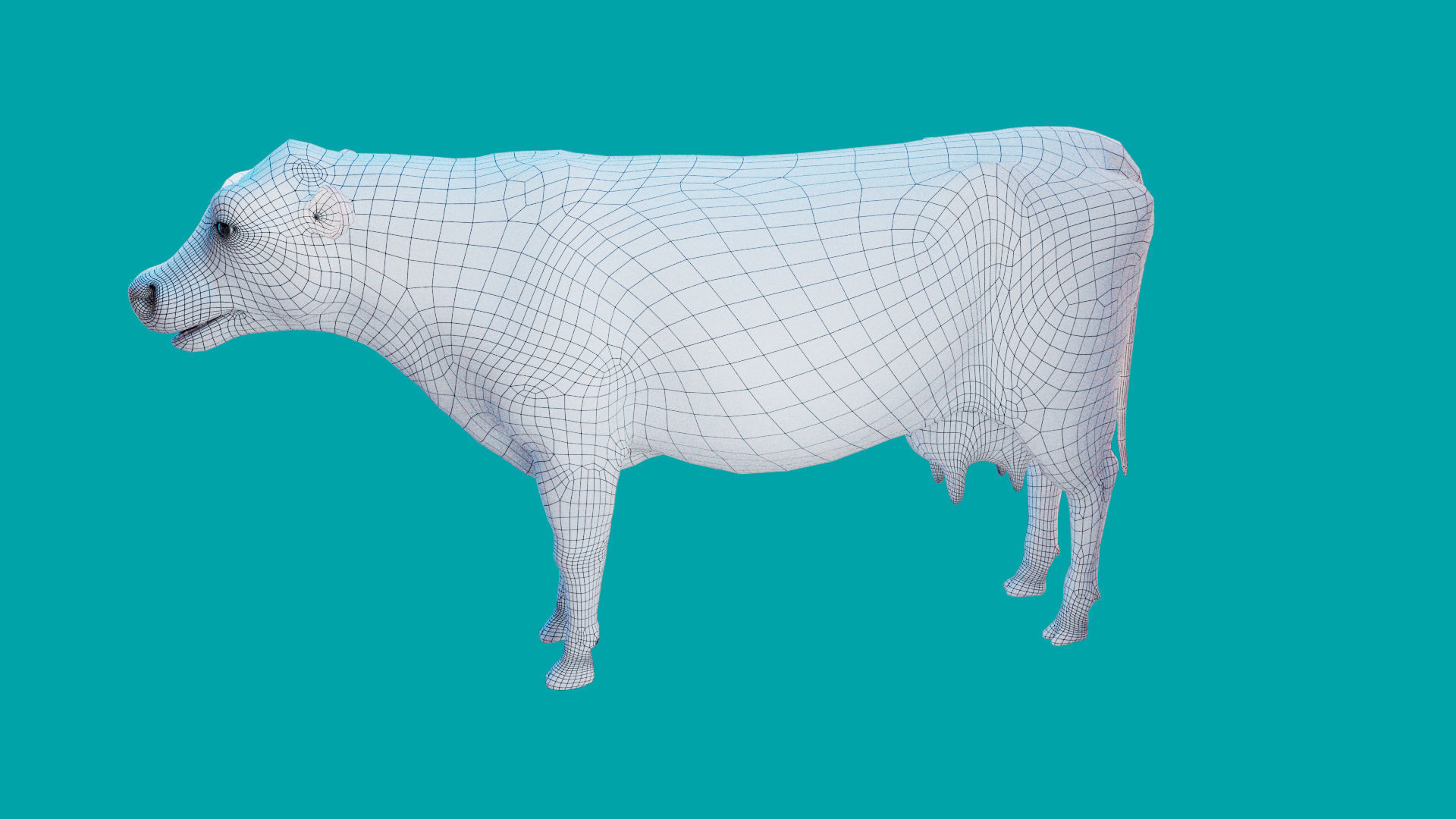 Cow Rigged Fur 3D model 3D model_37