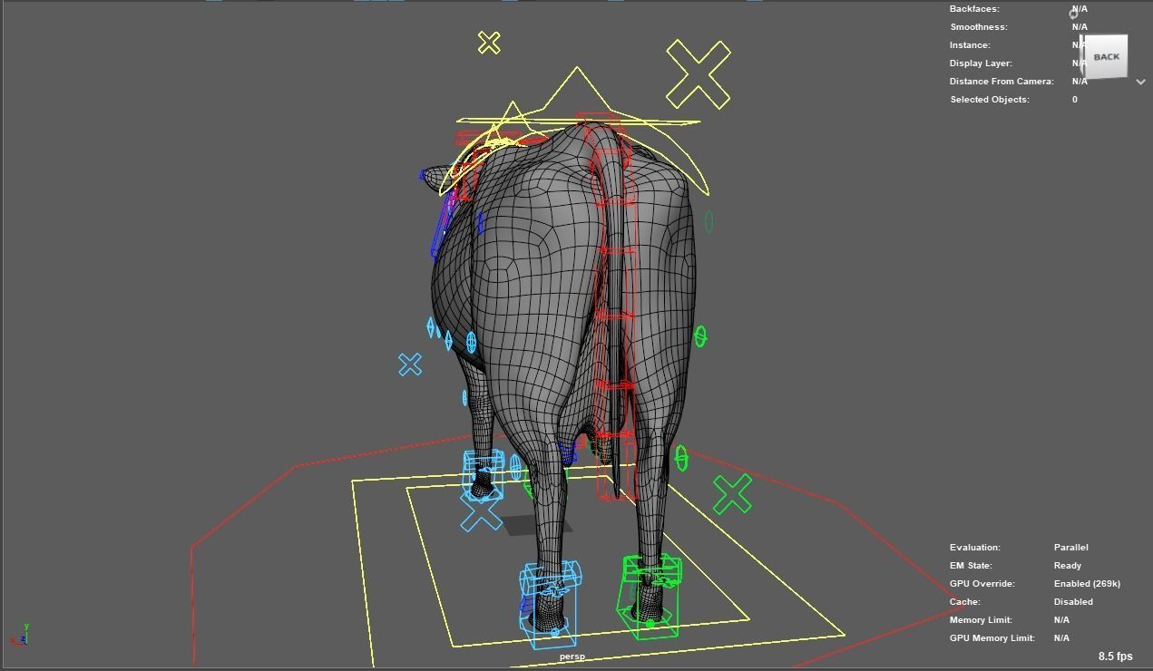 Cow Rigged Fur 3D model 3D model_48