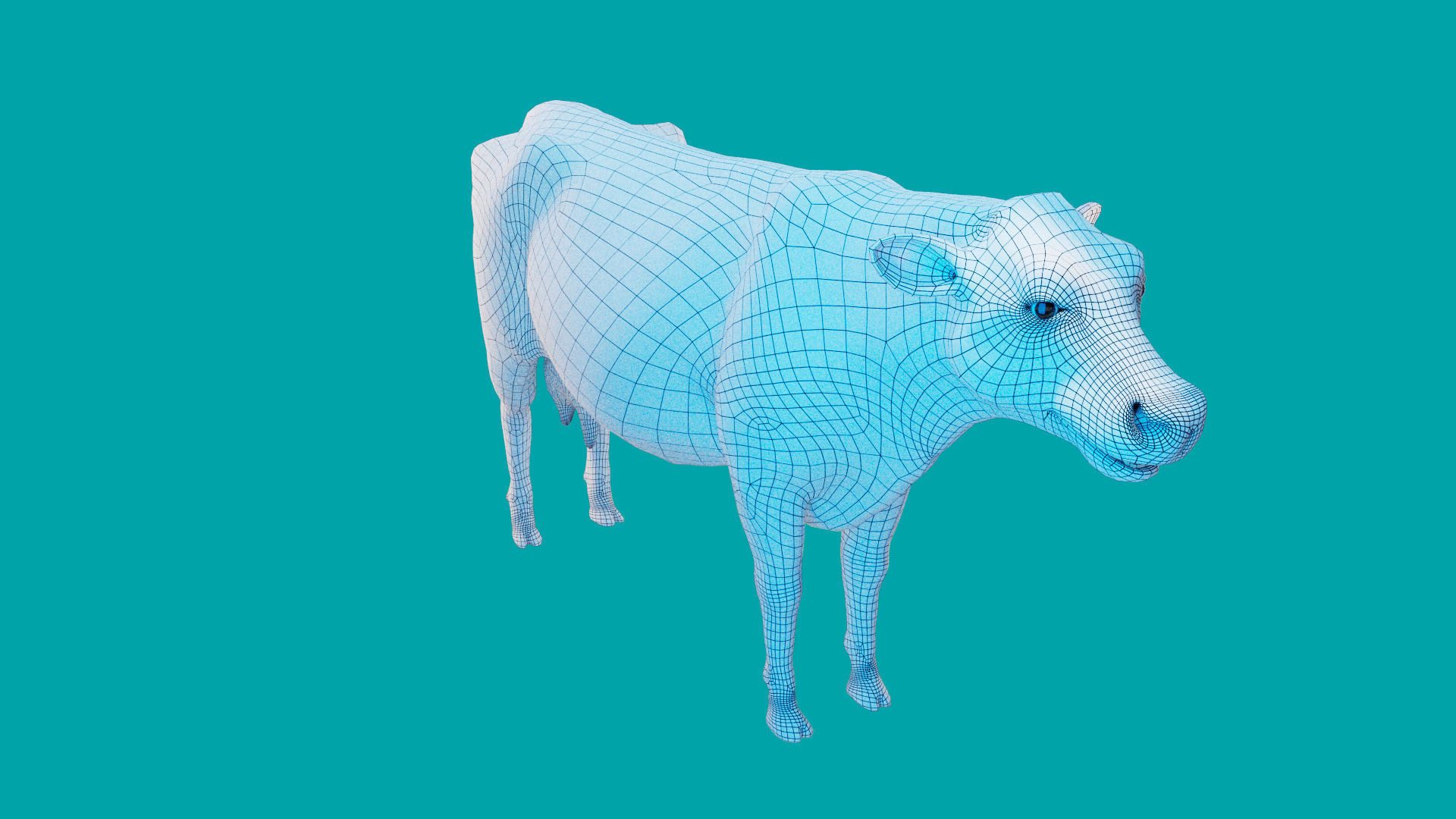 Cow Rigged Fur 3D model 3D model_28