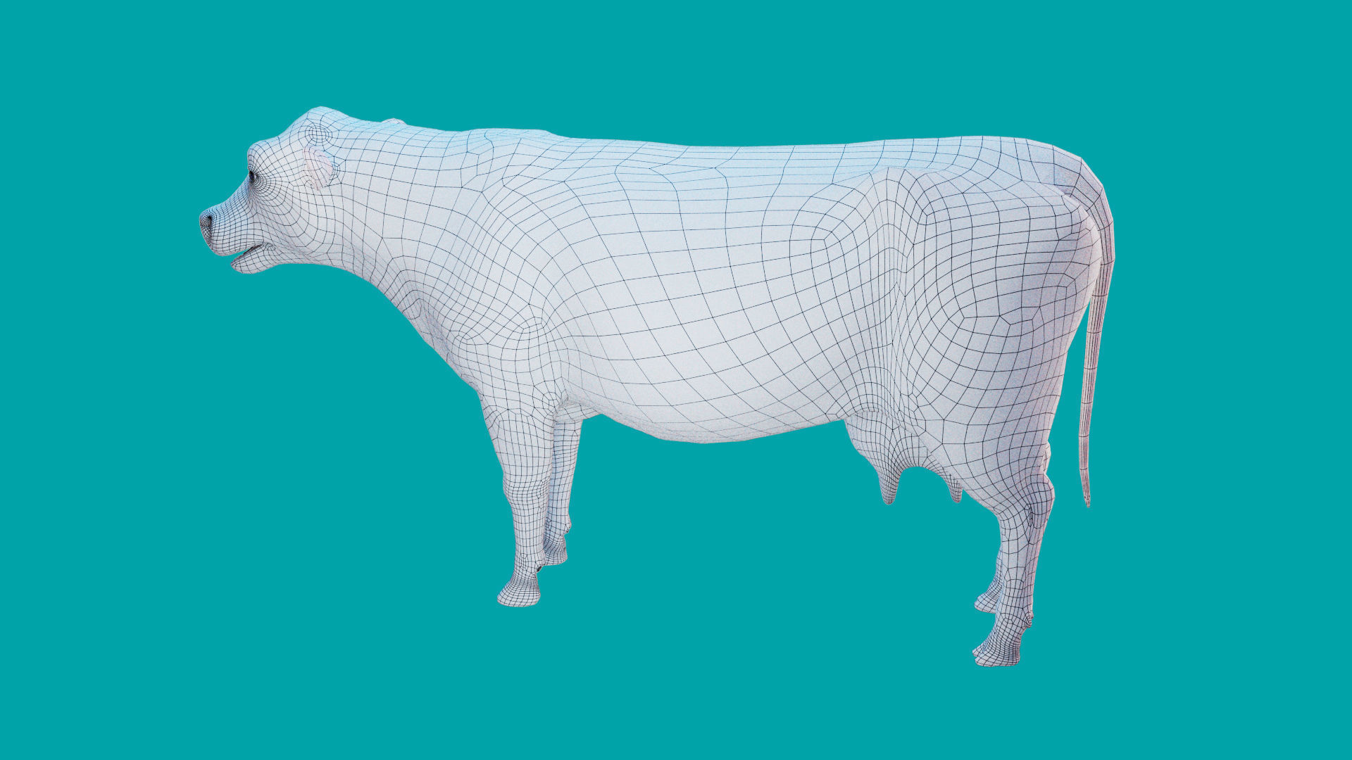 Cow Rigged Fur 3D model 3D model_38