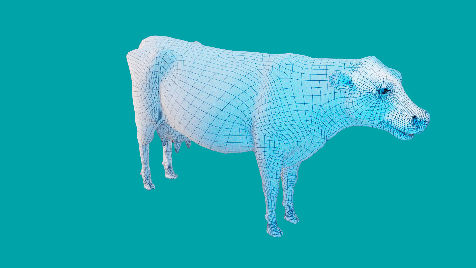 Cow Rigged Fur 3D model 3D model_27
