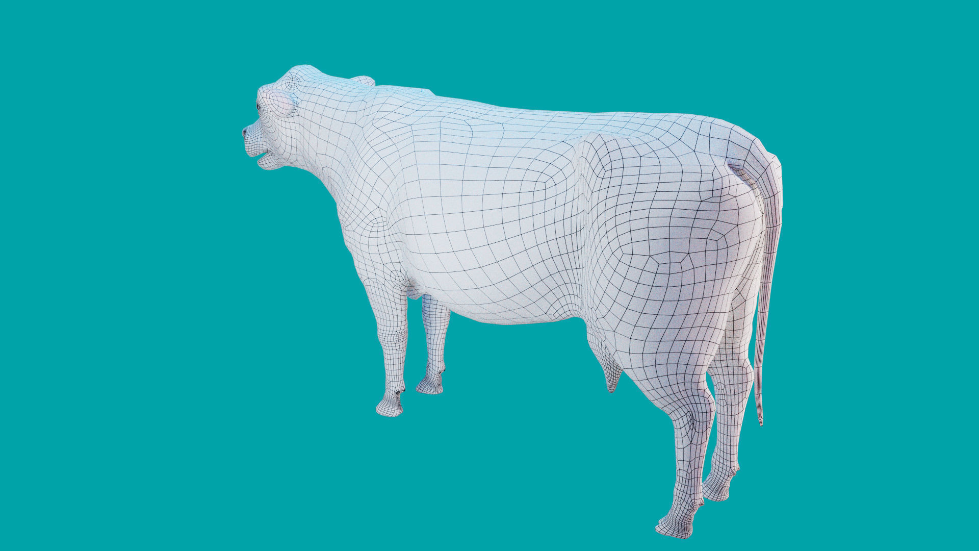 Cow Rigged Fur 3D model 3D model_34