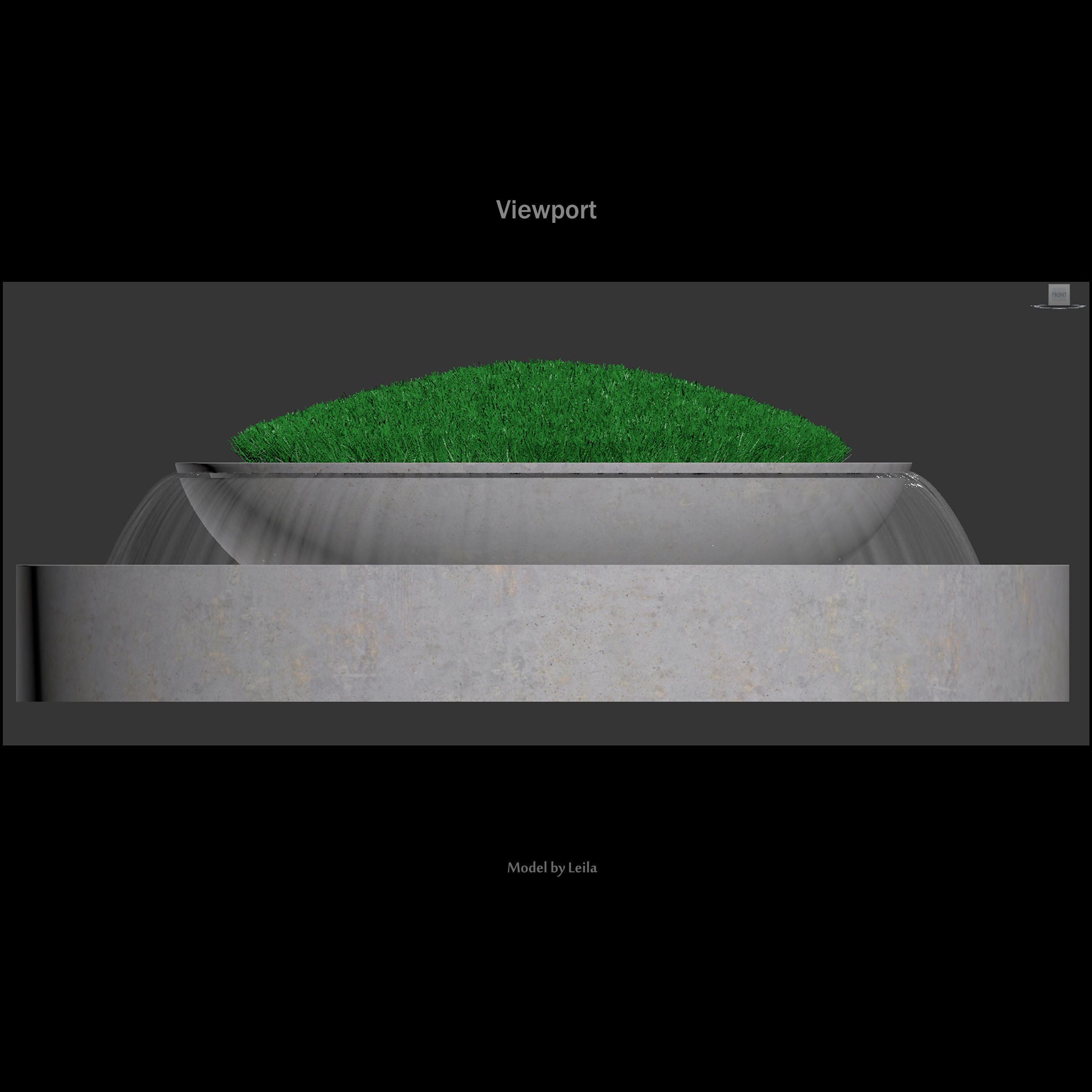 3  Waterfall fountains landscape 3D model_9