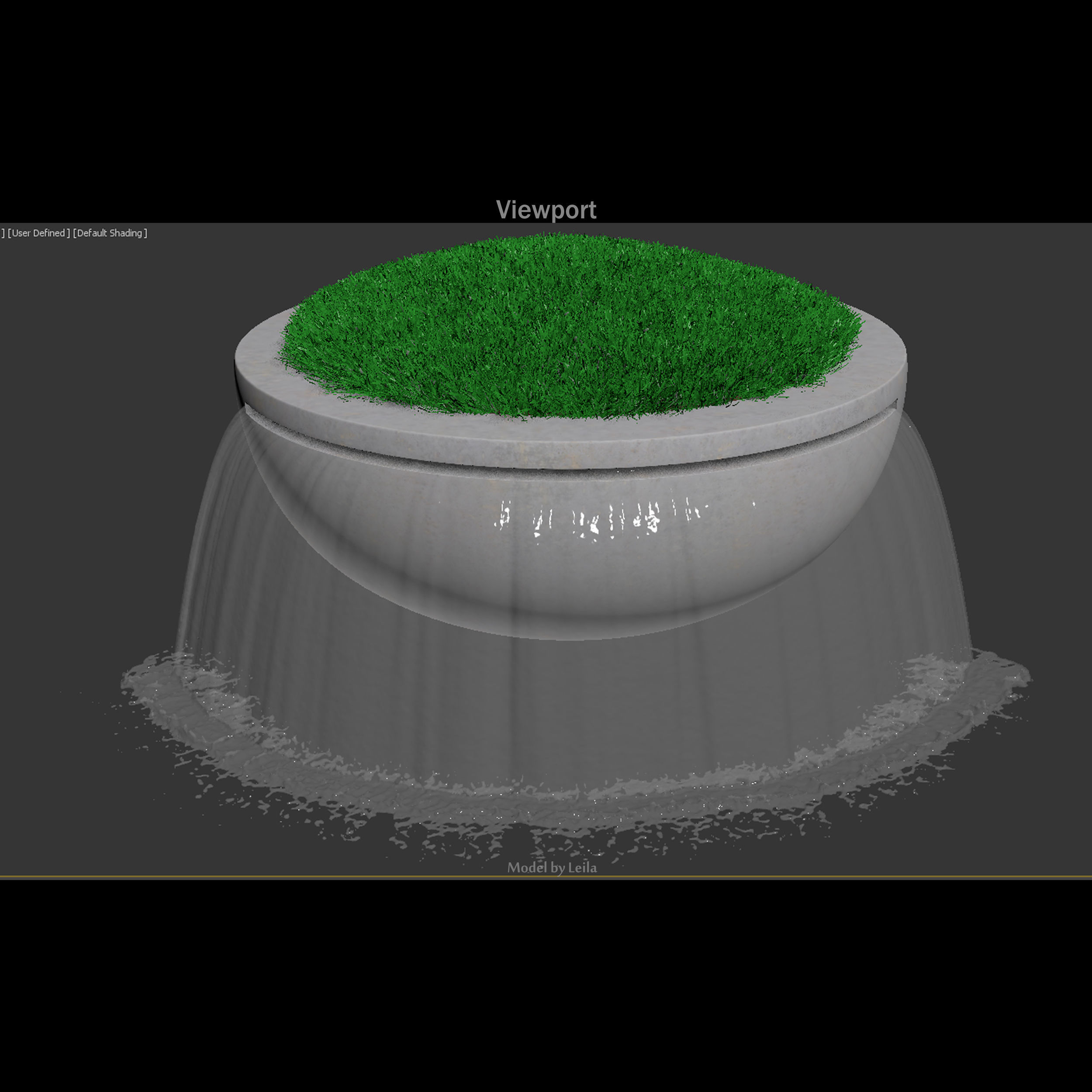 3  Waterfall fountains landscape 3D model_10