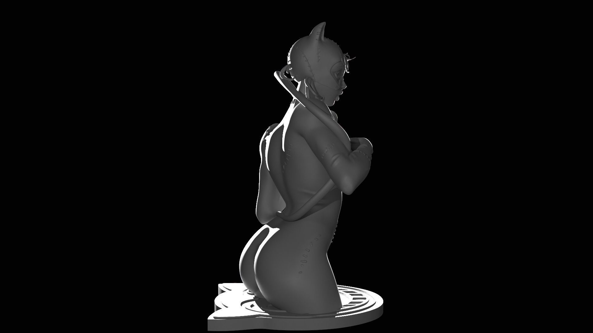 Catwoman Figure 3D print model_25