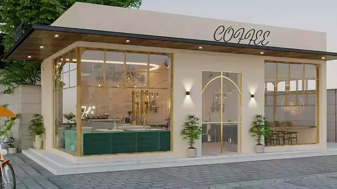 coffee restaurant caffe 3D model coffe