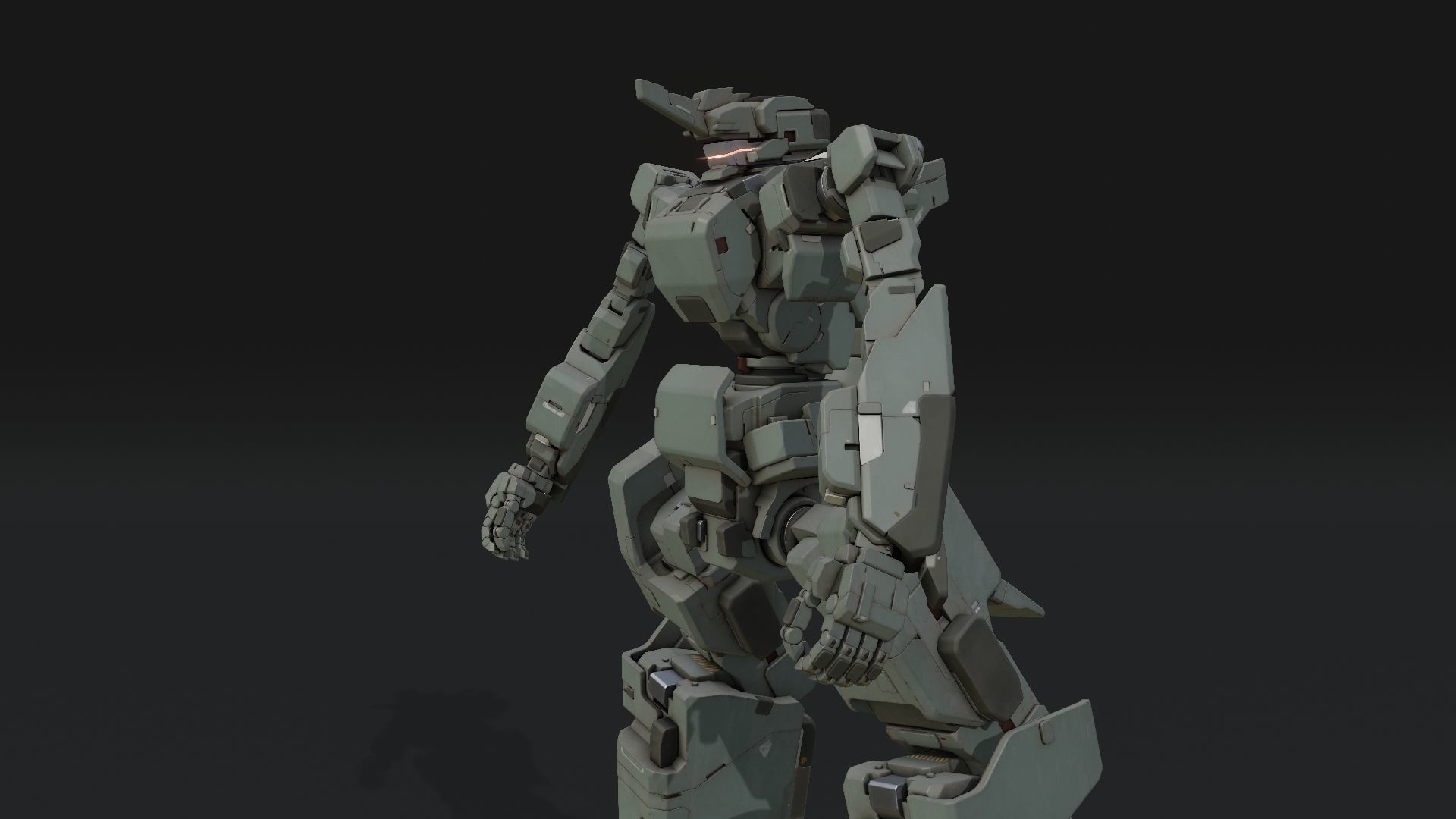 scifi-model553 futuristic robot 3D model_3