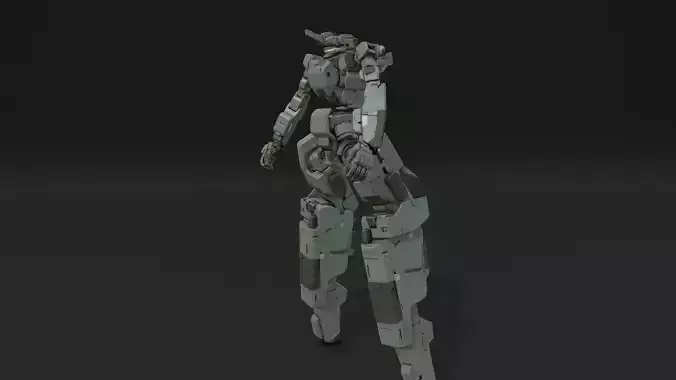 scifi-model553 futuristic robot 3D model