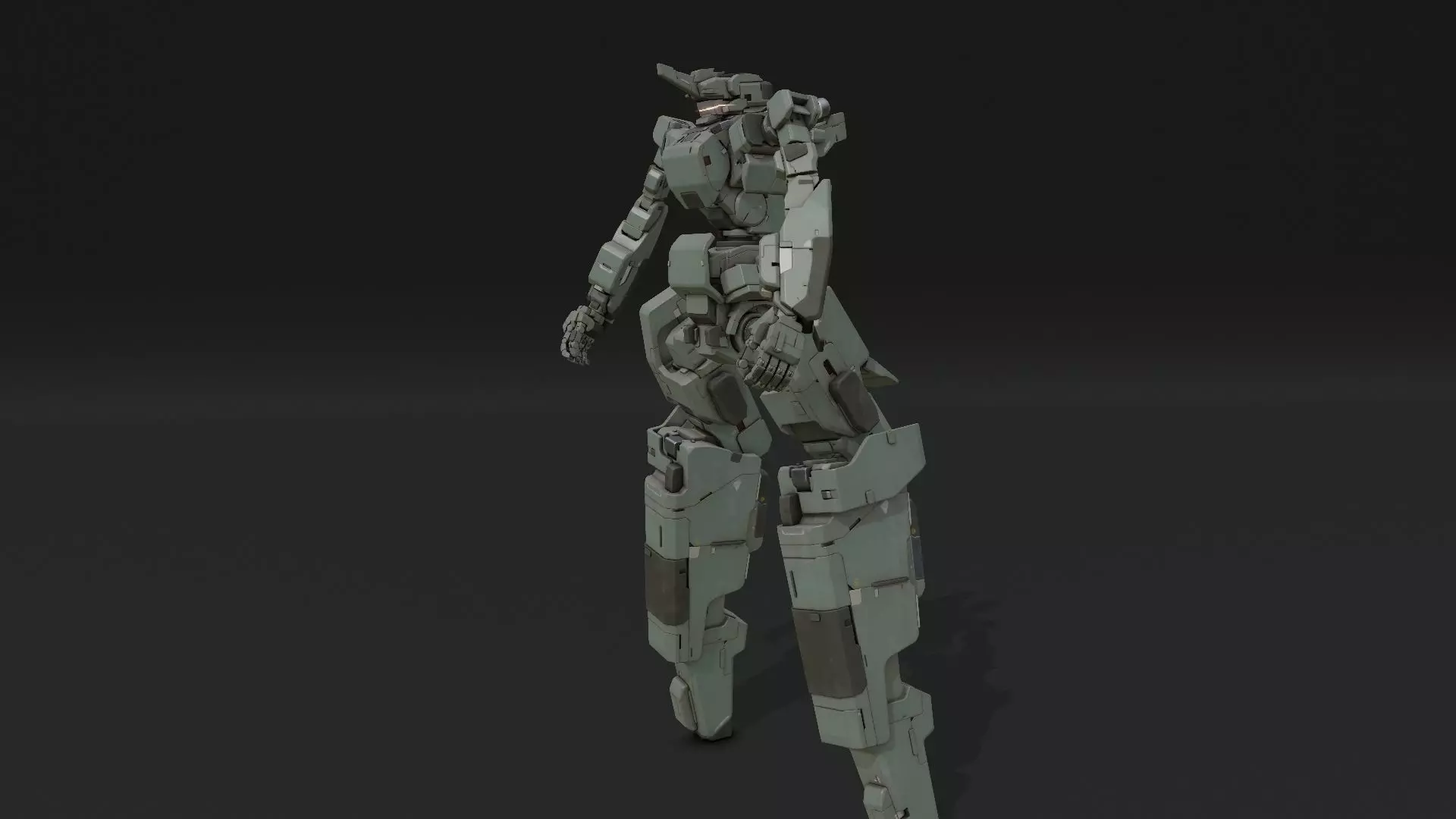 scifi-model553 futuristic robot 3D model_0