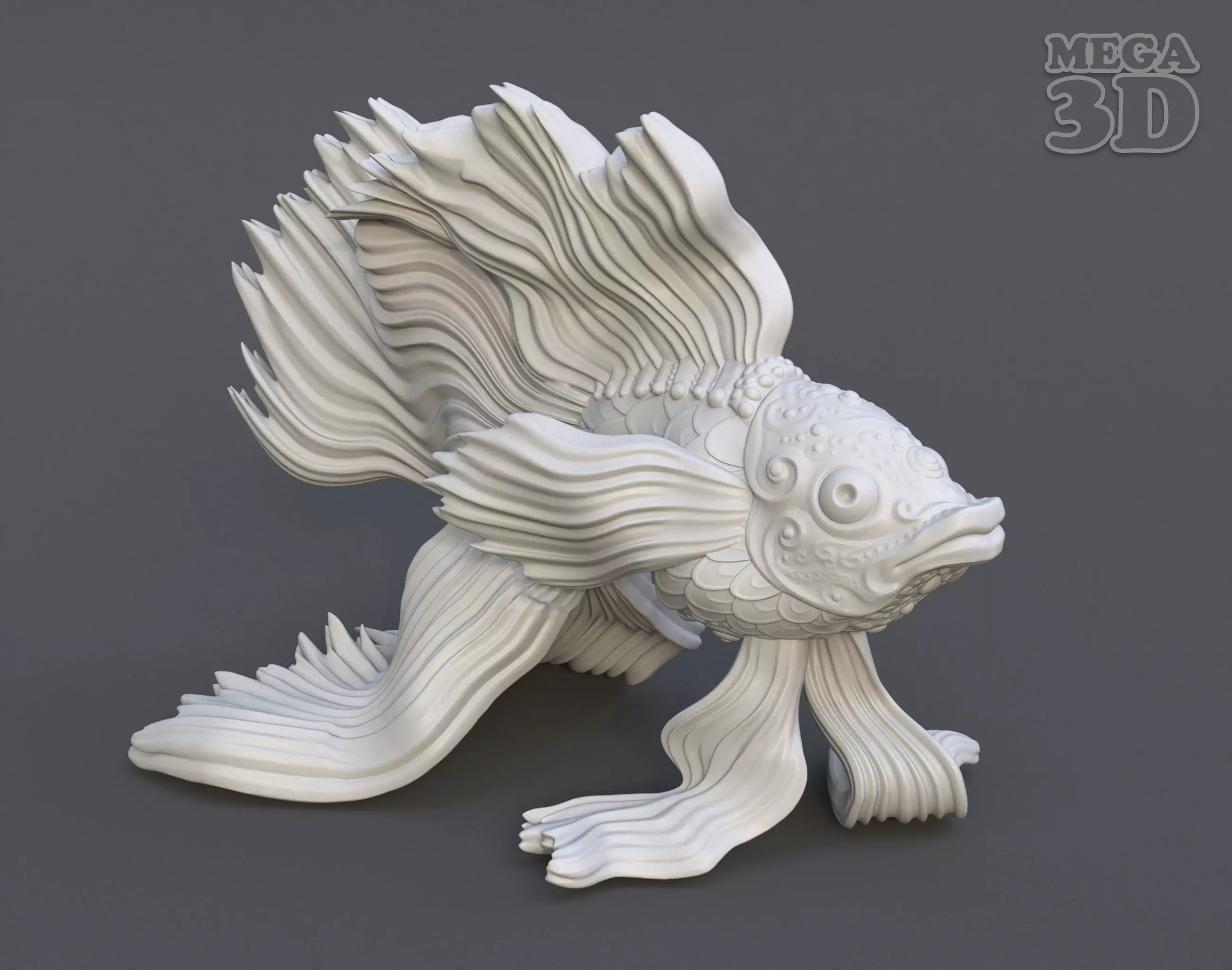 Goldfish Statue 220602 3D print model_0