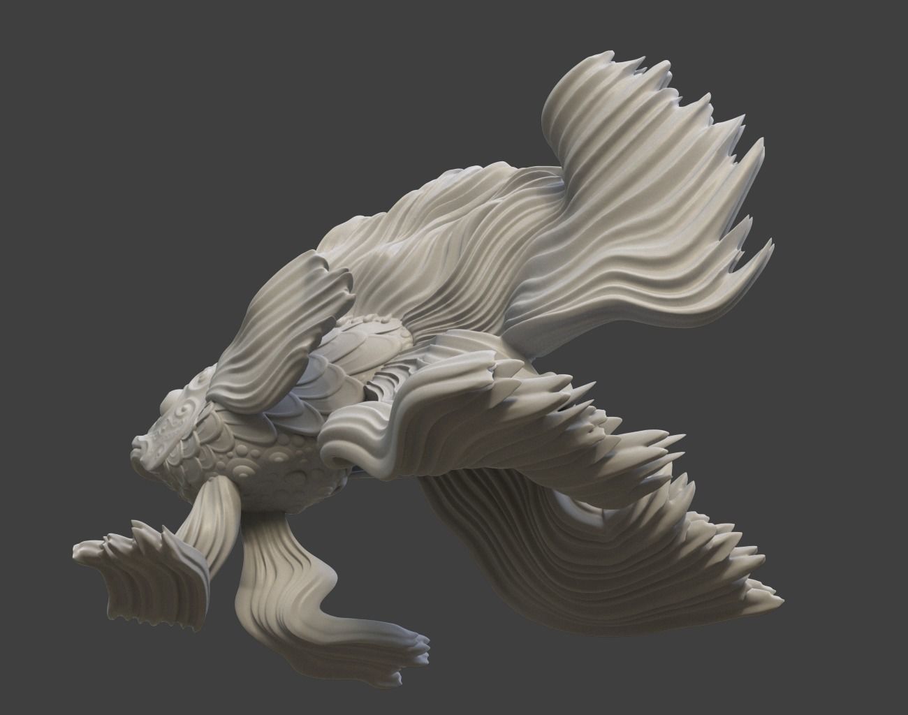 Goldfish Statue 220602 3D print model_18