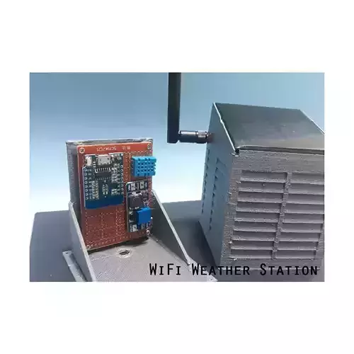 Solar Powered WiFi Weather Station 3D print model