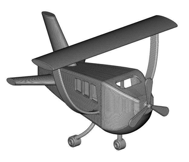 Wooden Aircraft Toy 3D model_3