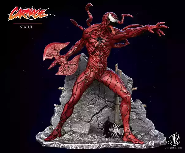 CARNAGE venom statue