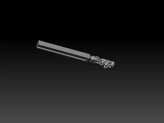 wood figure 3d model 