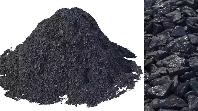 Coal PBR material Texture