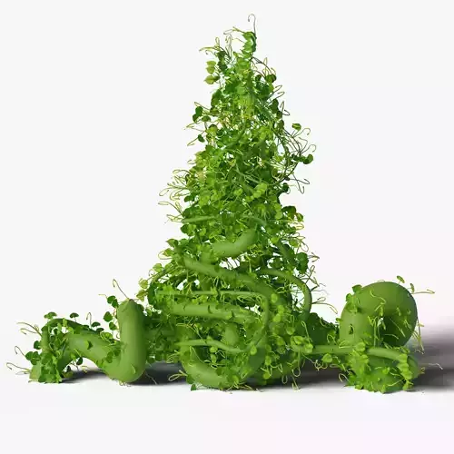 Beanstalk plant 3D model