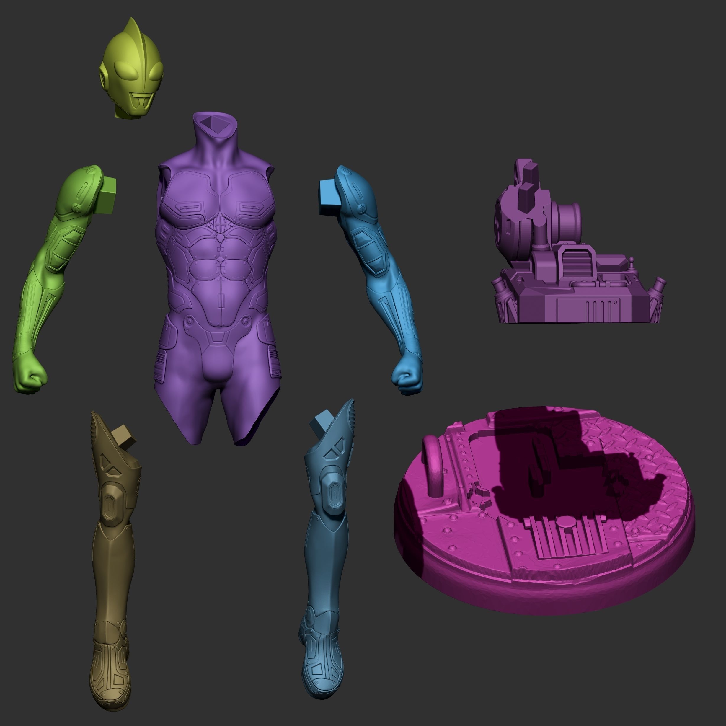 Ultraman statue of man 3D print model_6