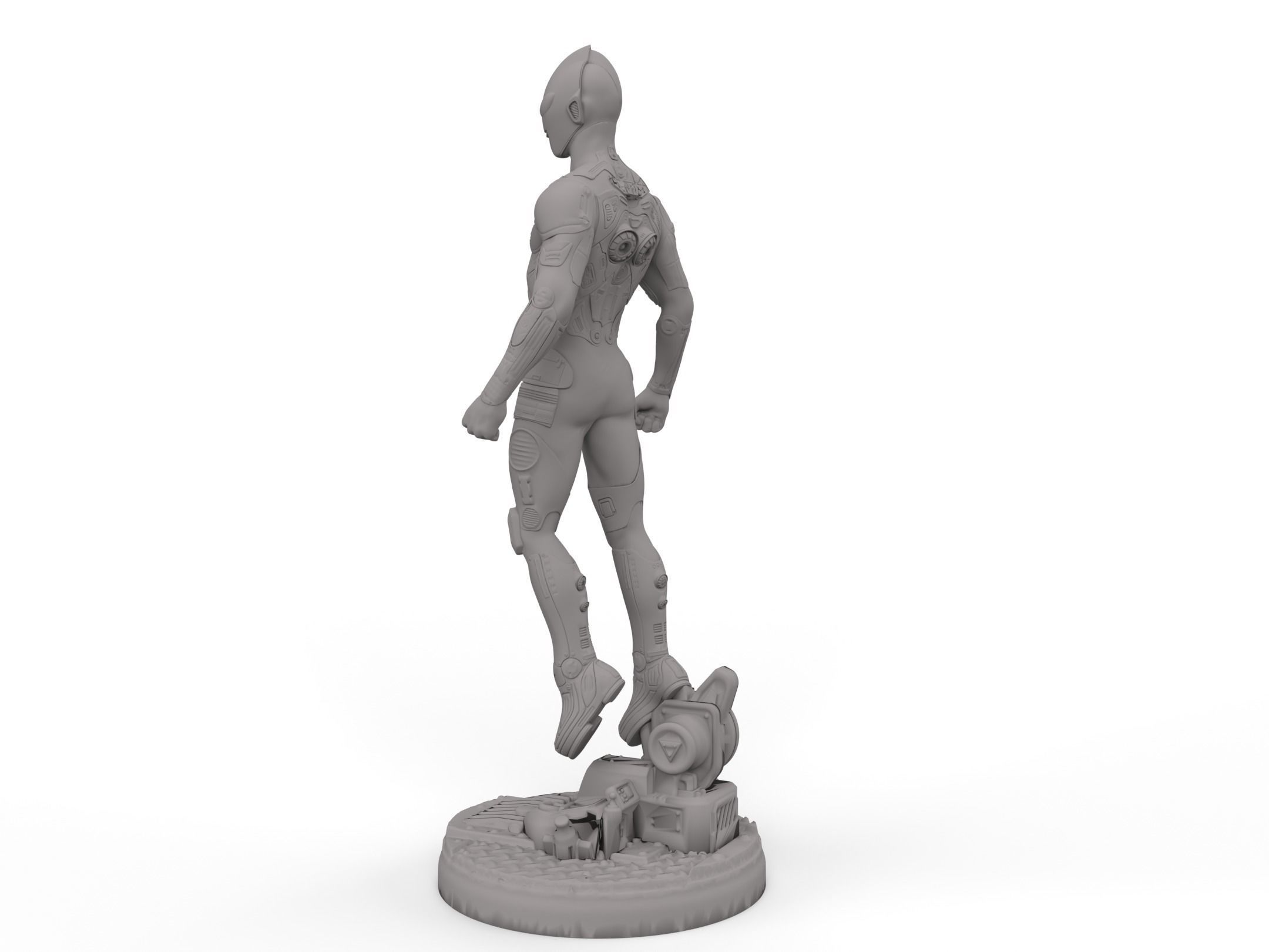 Ultraman statue of man 3D print model_3