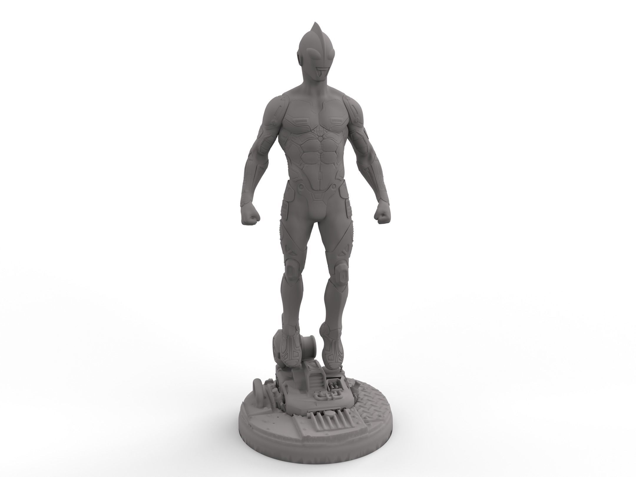 Ultraman statue of man 3D print model_5