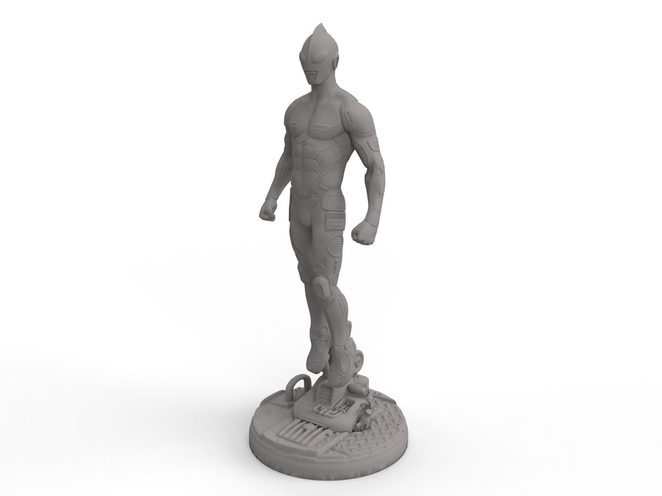 Ultraman statue of man 3D print model_2