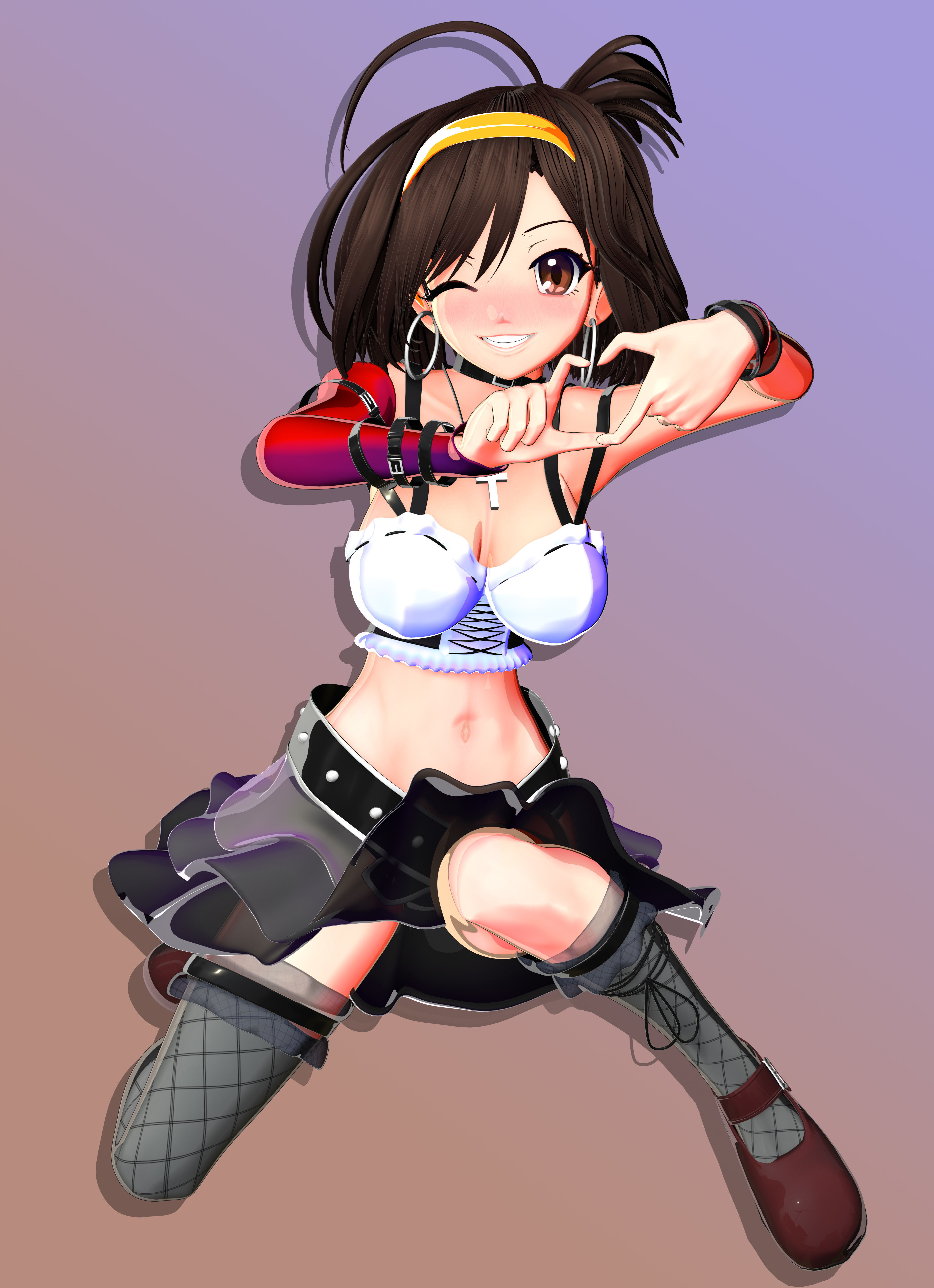 Suzumiya Haruhi from The melancholy of Haruhi Suzumiya Free 3D model_5