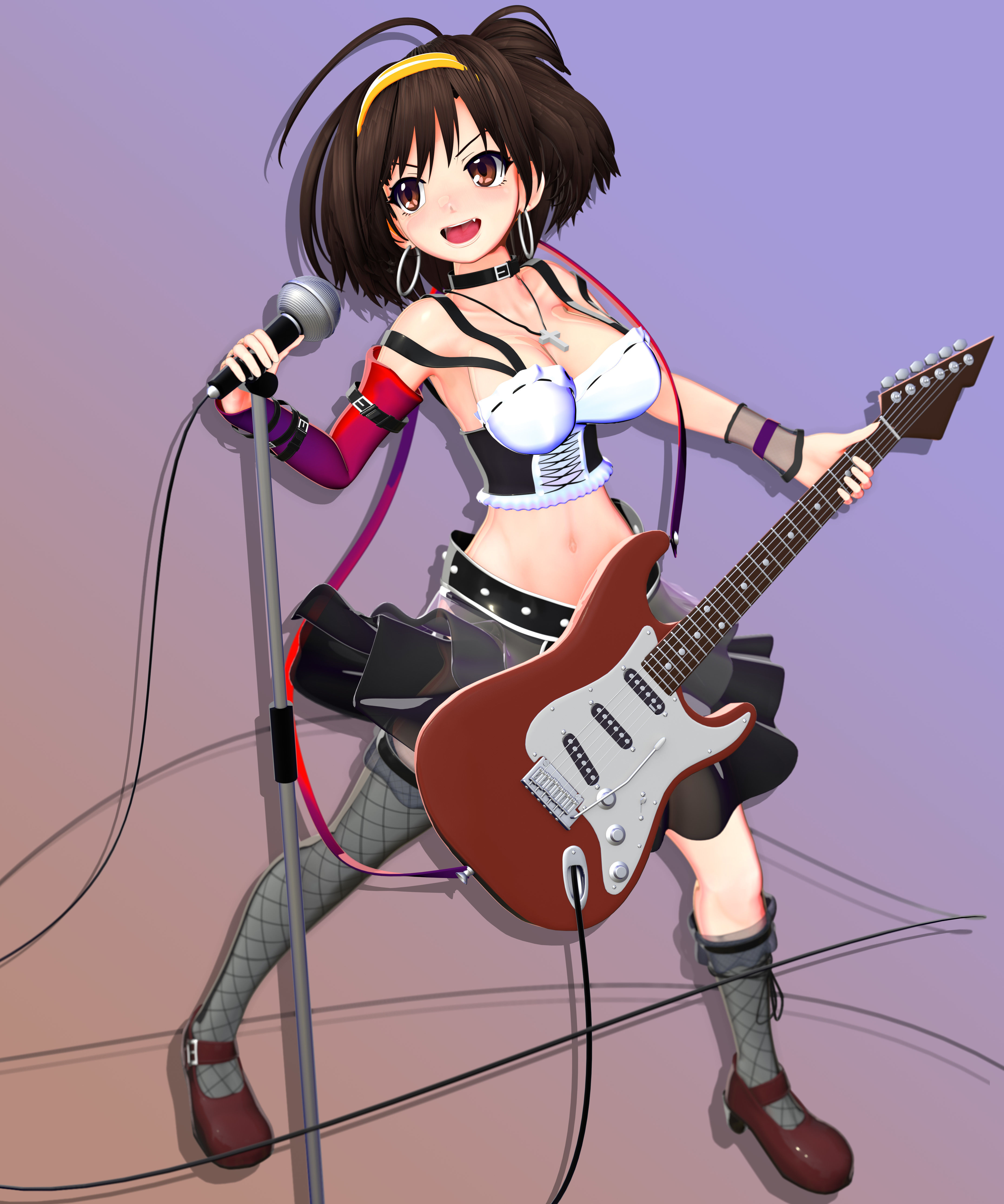 Suzumiya Haruhi from The melancholy of Haruhi Suzumiya Free 3D model_2