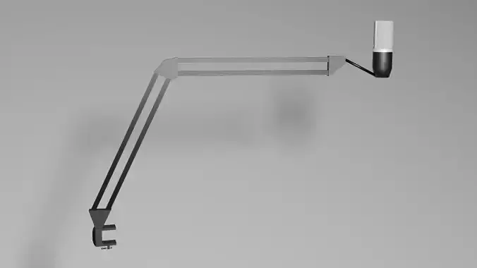 Microphone arm with light