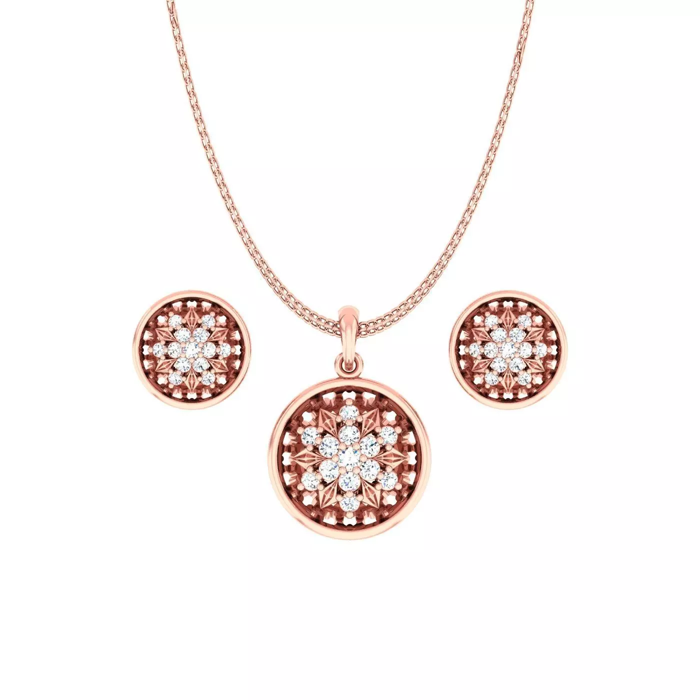 Pendant Earrings Combo 3D print model_0