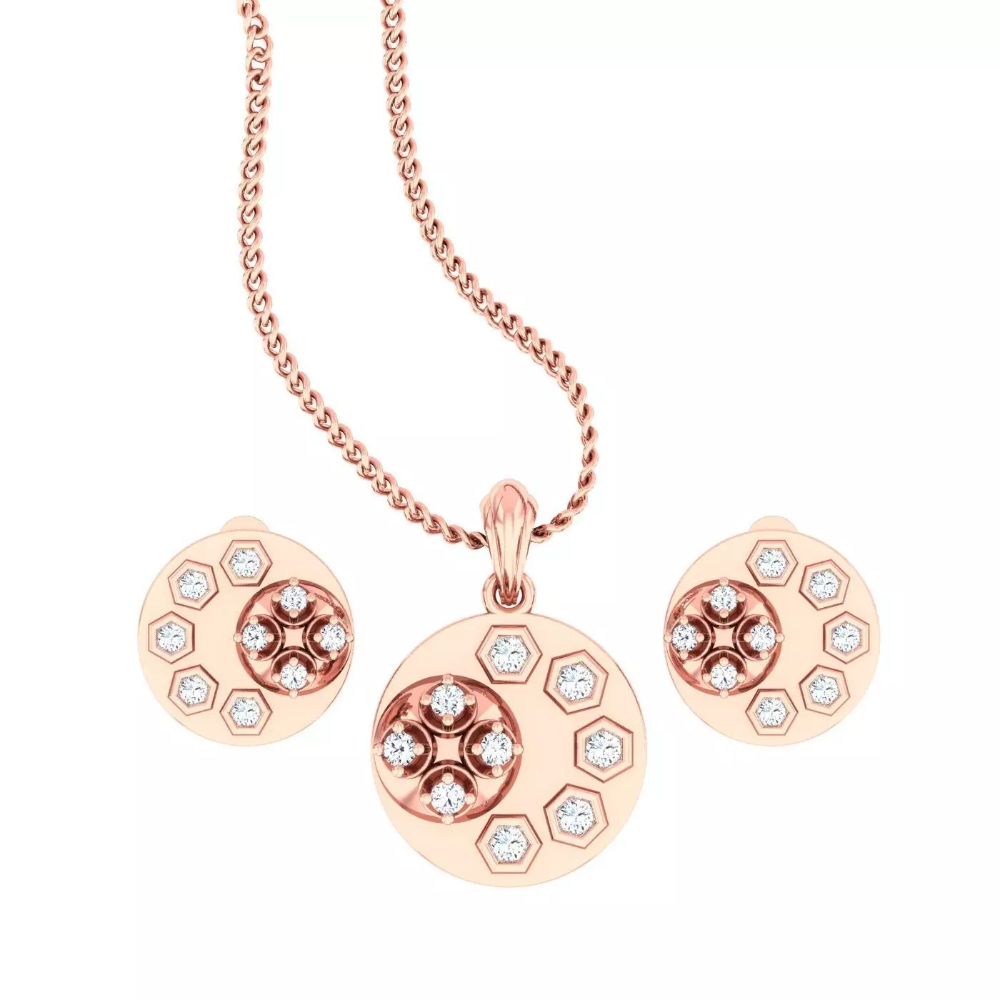 Pendant Earrings Combo 3D print model_0