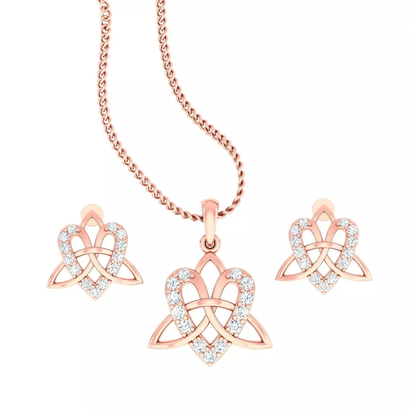 Pendant Earrings Combo 3D print model_0