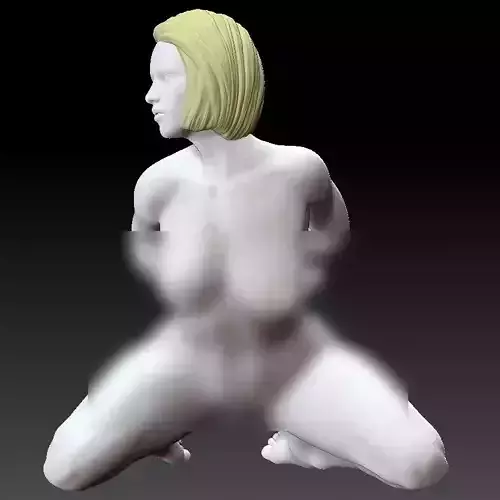 KNEEING BOUNDED GIRL 3D print model