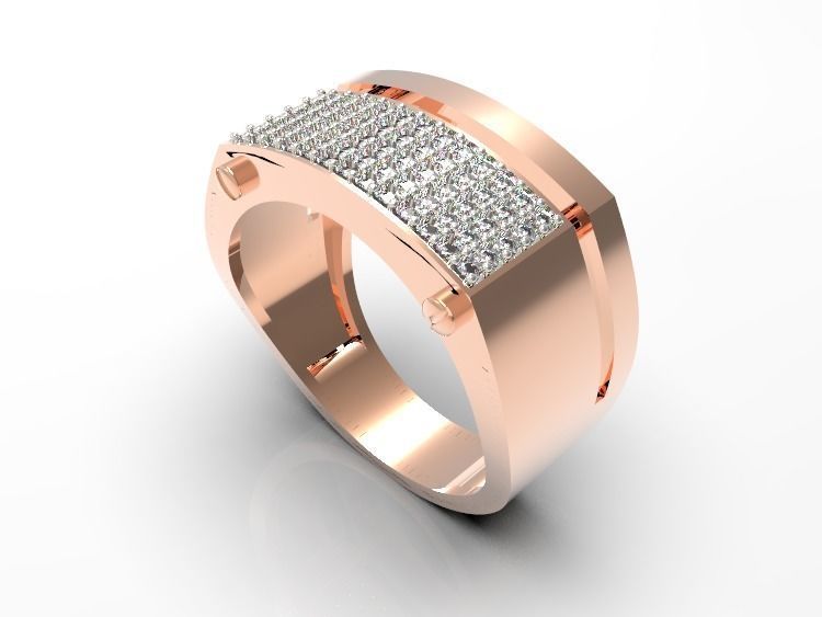 0111 - Stylish Gents Ring 3D print model_2