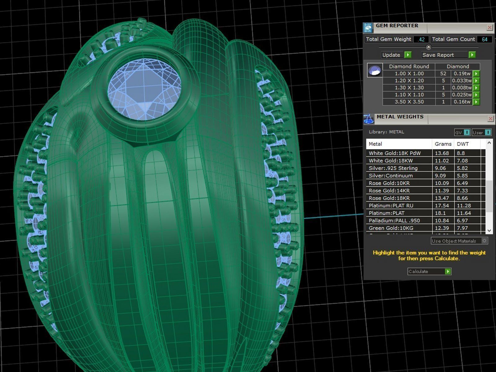 ALLAH gold ring with diamonds 3D print model_4