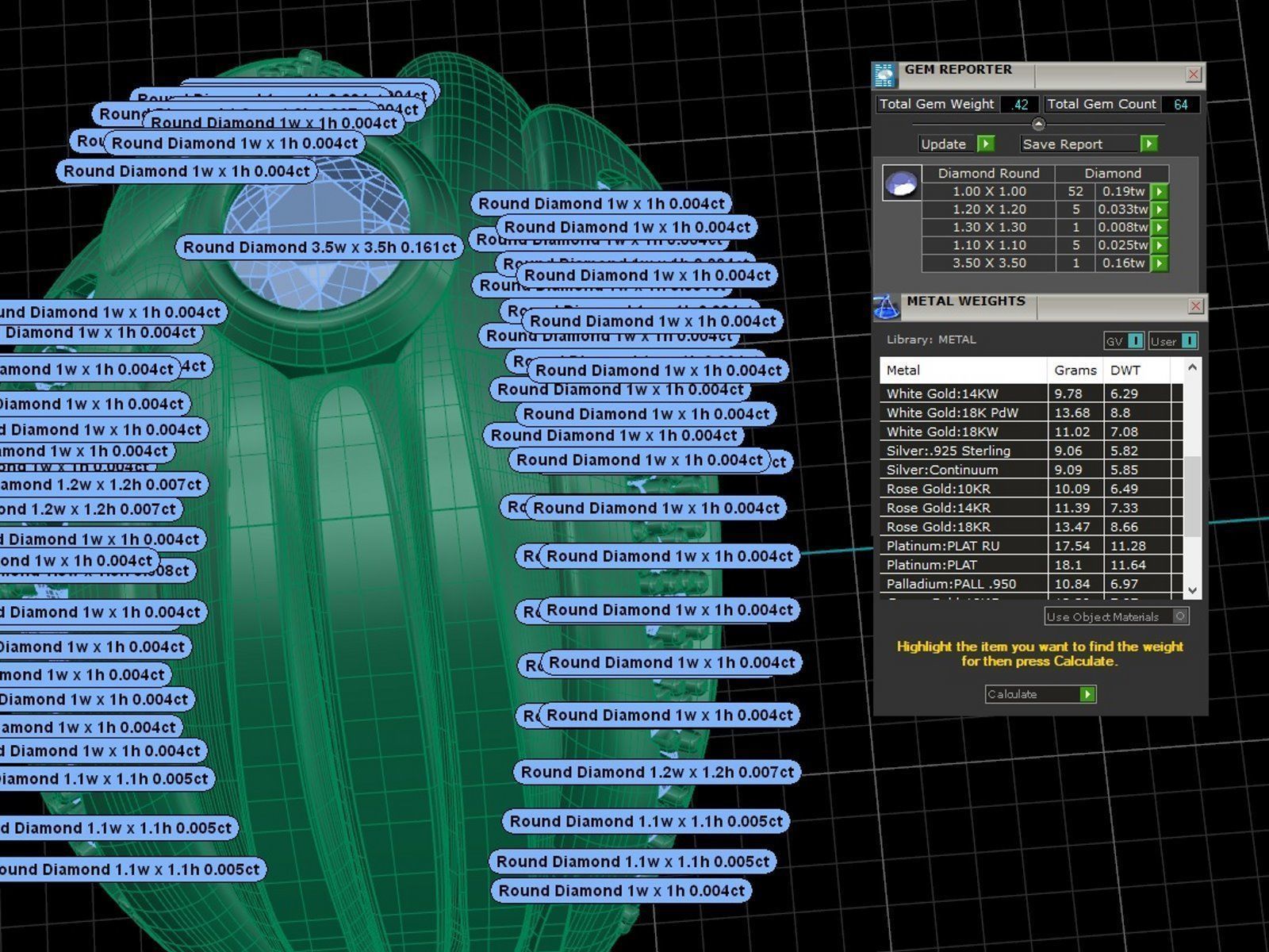 ALLAH gold ring with diamonds 3D print model_5